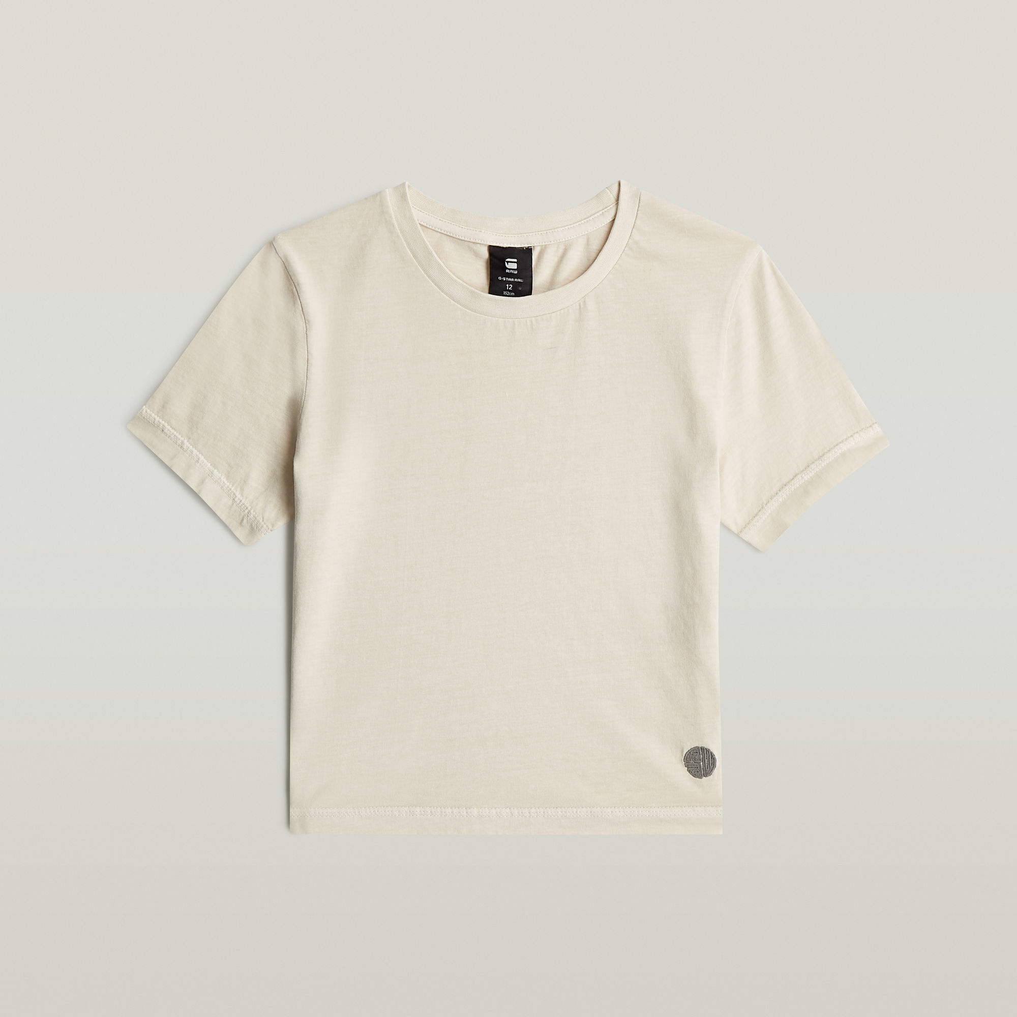 Thumbnail - Girls Cropped Mini Slim T-Shirt - Weiß - mädchen