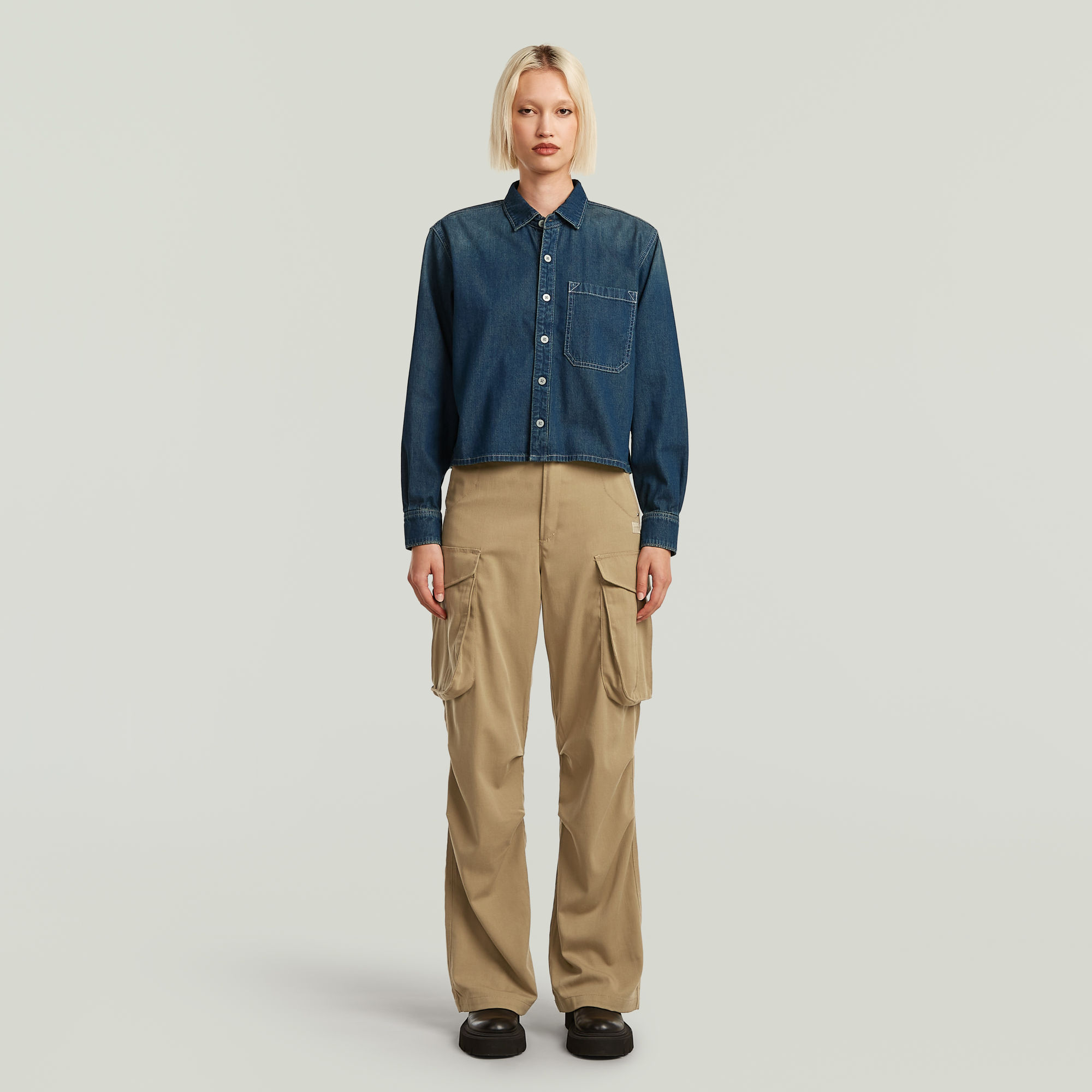 Thumbnail - Boxy Relaxed 1-Pocket Shirt - Andere - Damen