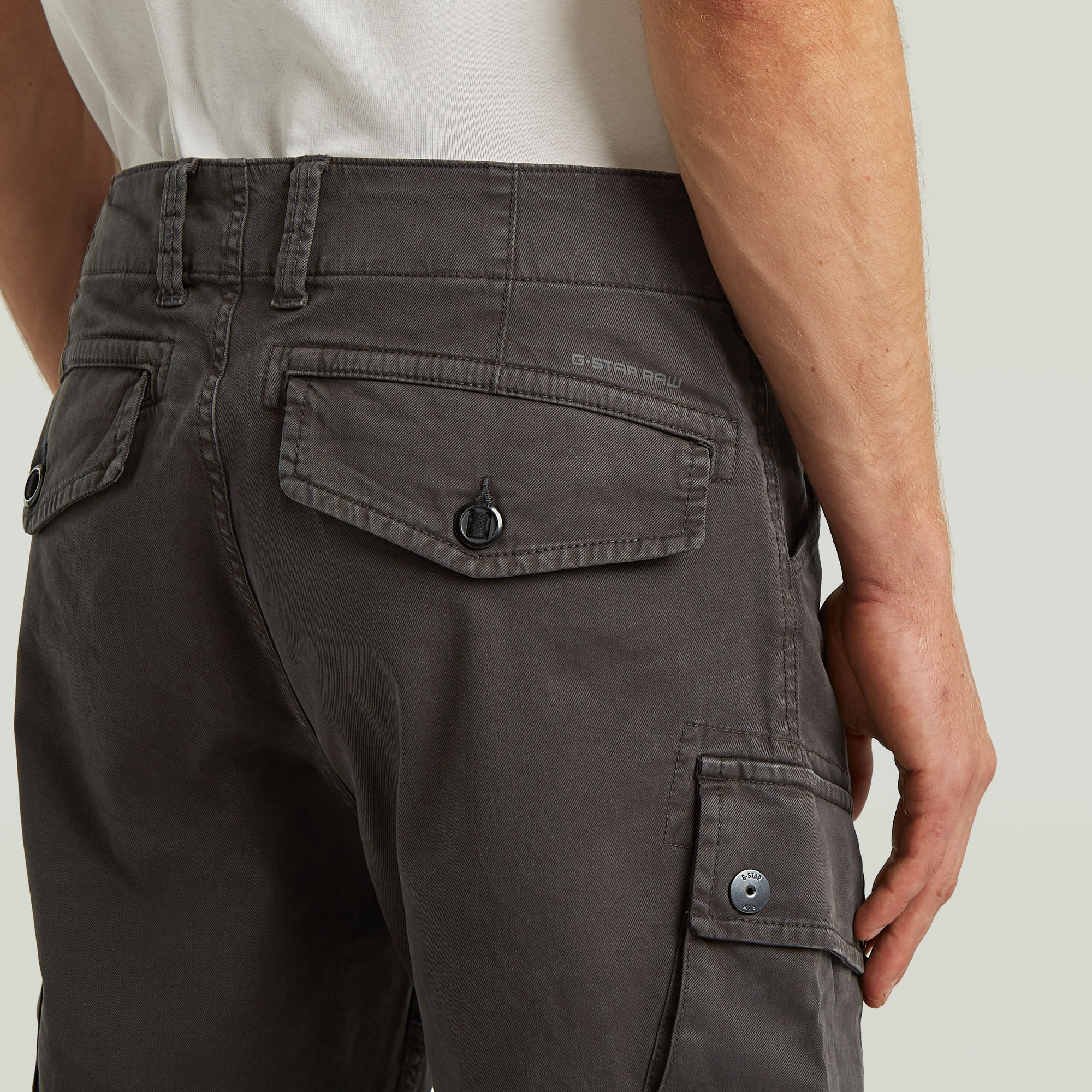 G-Star RAW Roxic Zip Straight Tapered Broek Grijs Heren