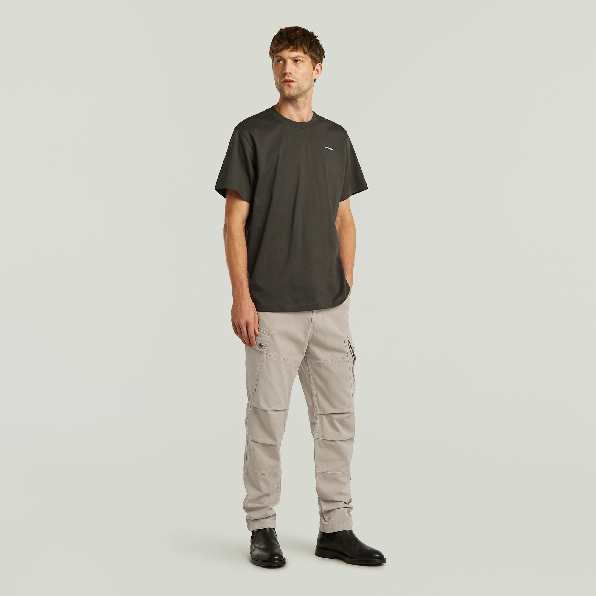 G-Star RAW Chest Logo Loose T-Shirt Grijs Heren