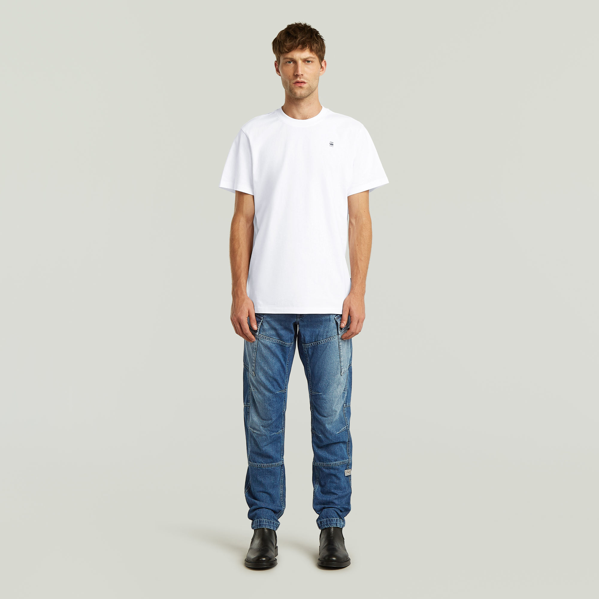 Thumbnail - Roxic Zip Regular Tapered Jeans - Mittelblau - Herren