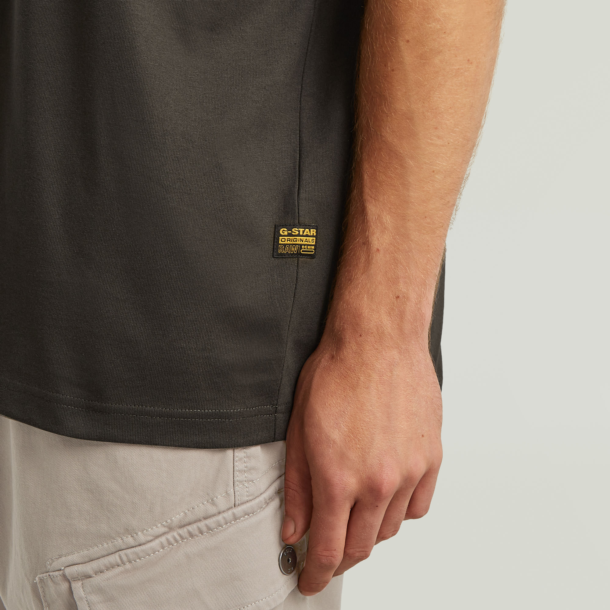 G-Star RAW Chest Logo Loose T-Shirt Grijs Heren