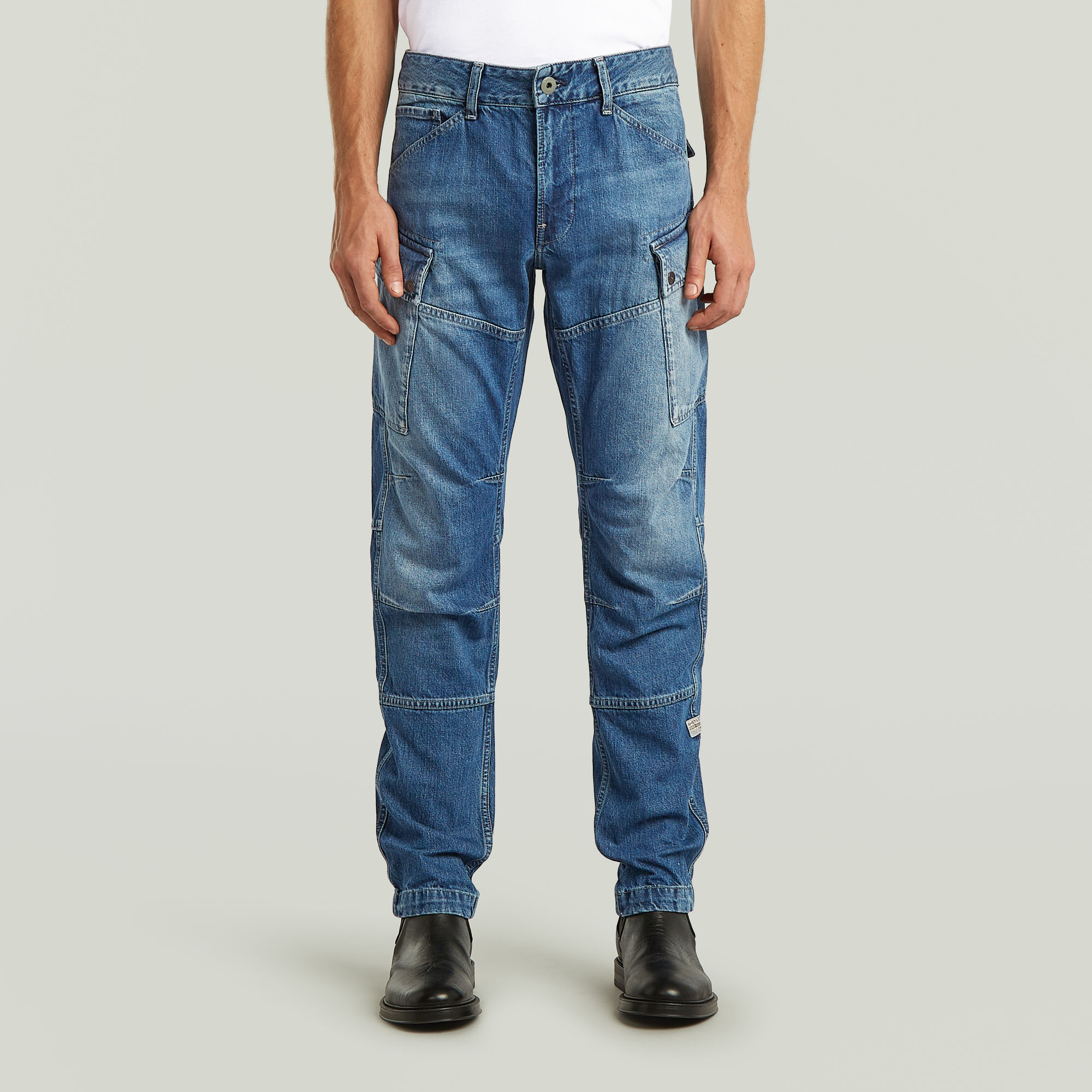 Roxic Zip Regular Tapered Jeans - Mittelblau - Herren