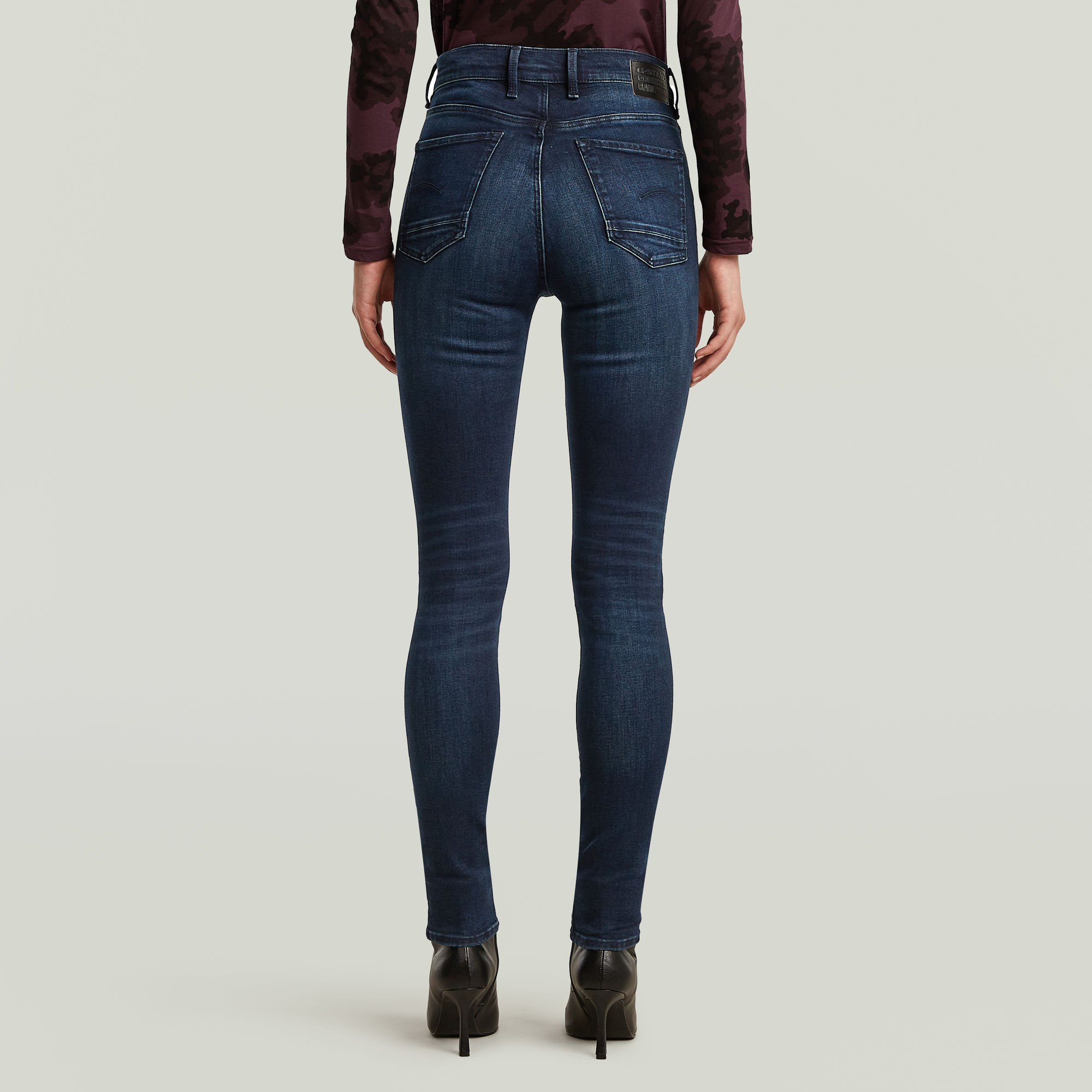 G-Star RAW Kafey Ultra High Skinny Jeans Donkerblauw Dames