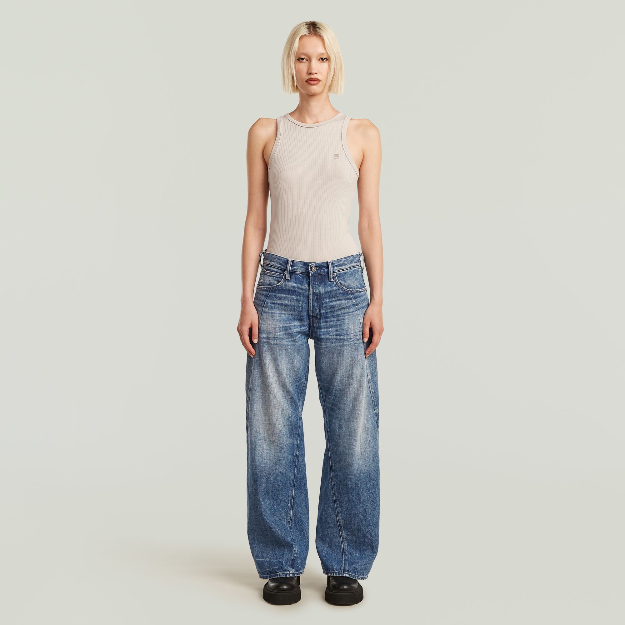 Thumbnail - Base T-Shirt Tanktop - Beige - Damen