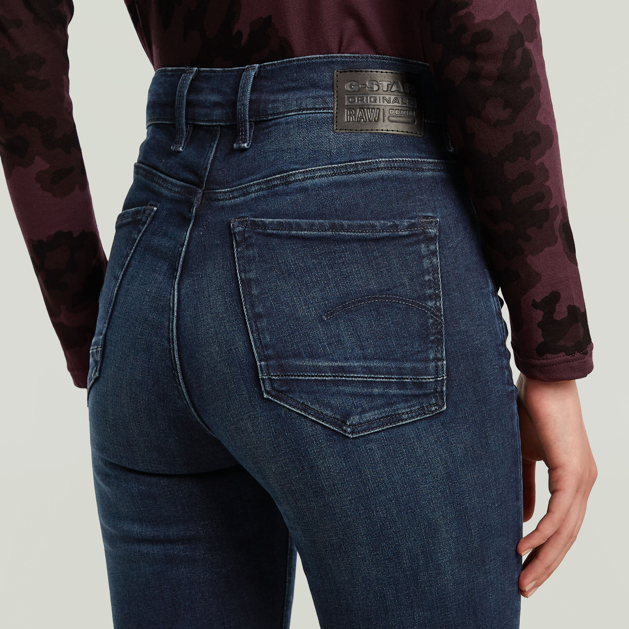 G-Star RAW Kafey Ultra High Skinny Jeans Donkerblauw Dames