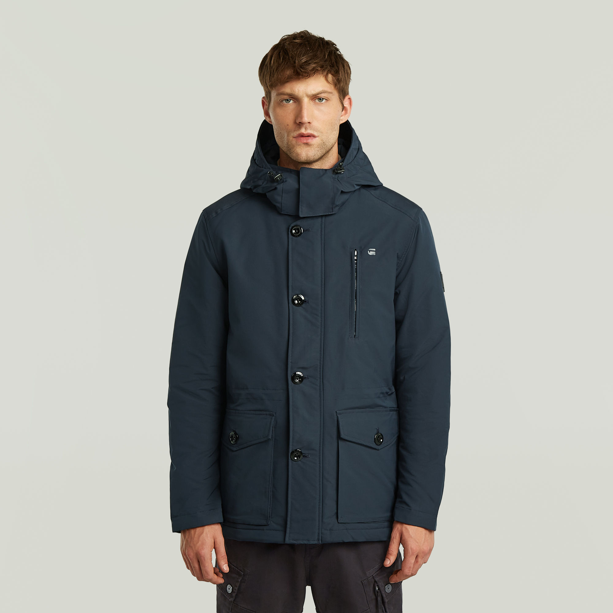 Vodan Padded Hooded Jacke - Dunkelblau - Herren
