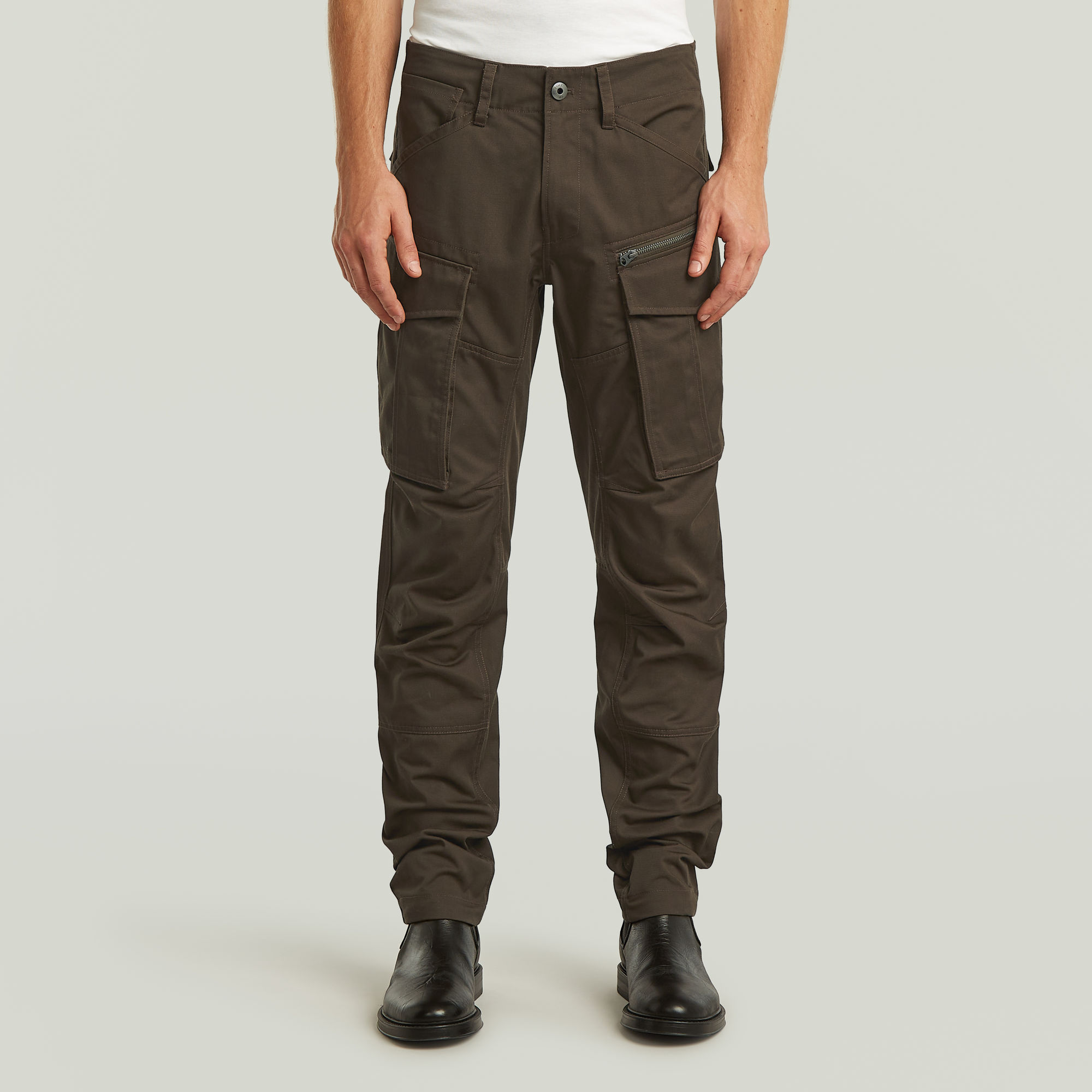 

Rovic Zip 3D Regular Tapered Broek - Bruin - Heren