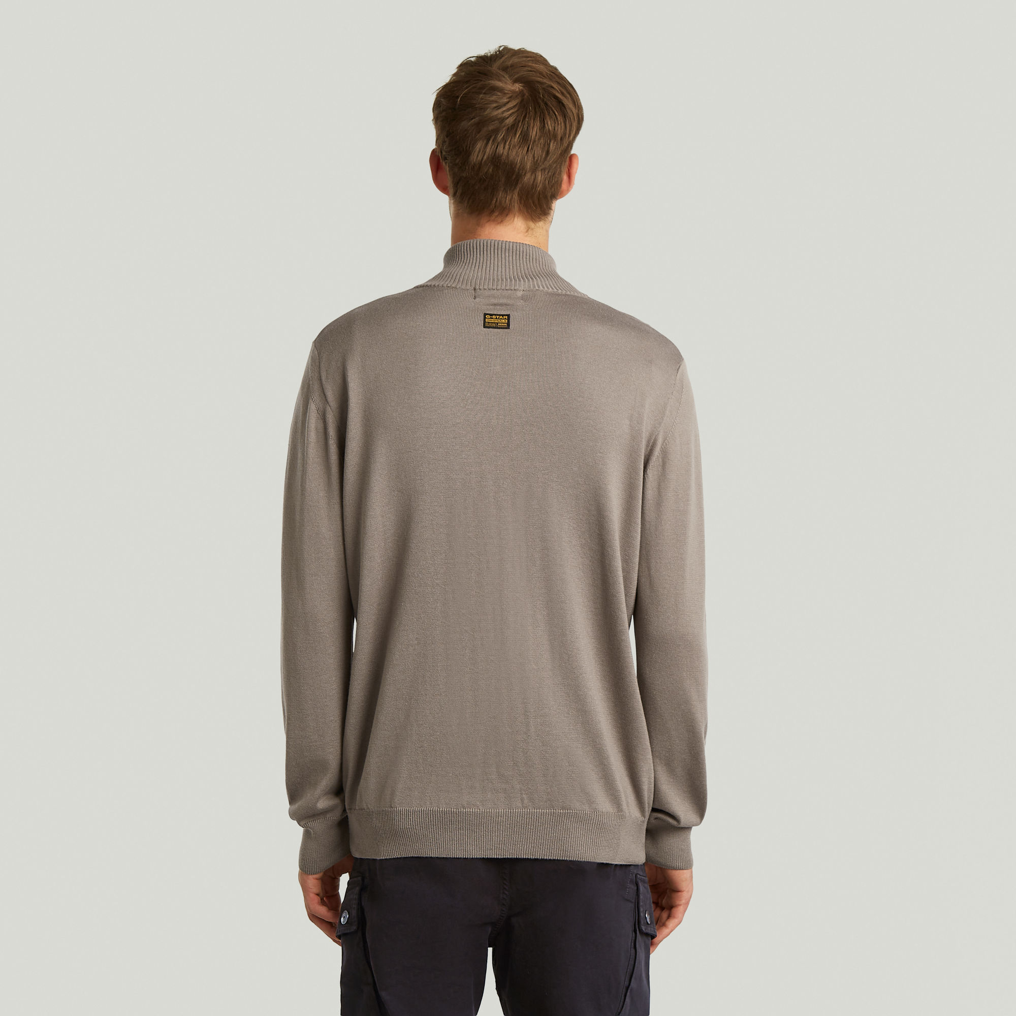 G-Star RAW Core Zip Through Gebreide Trui Beige Heren