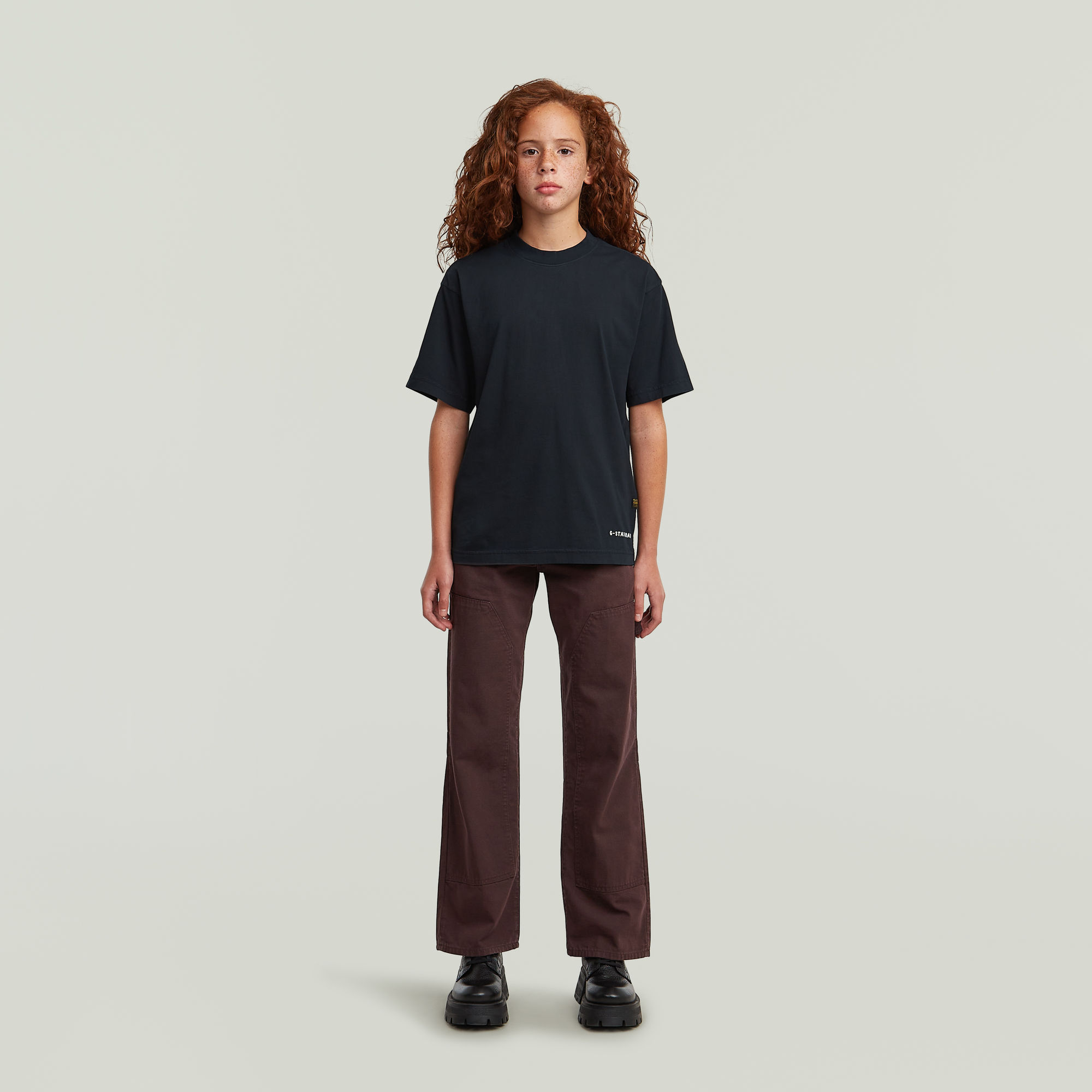 Thumbnail - Girls Oversized T-Shirt - Dunkelblau - mädchen