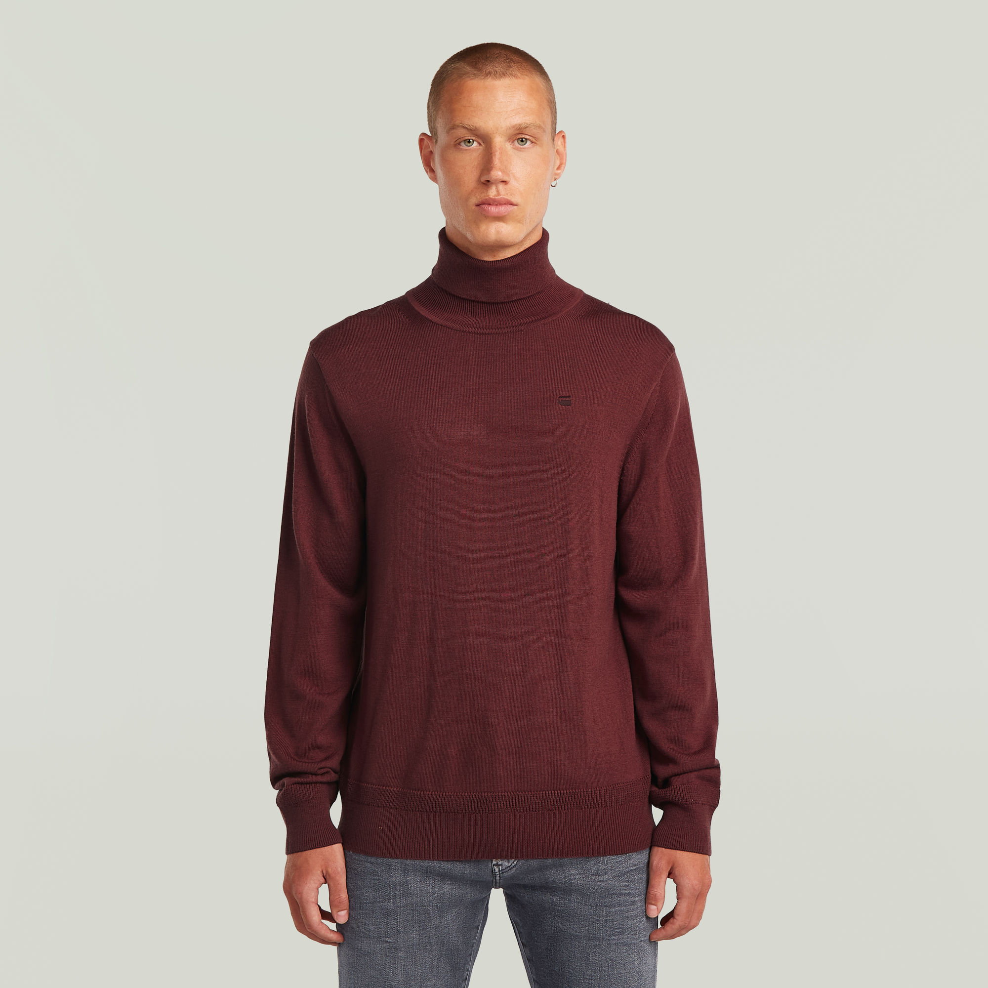 Premium Core Turtle Strickpullover - Rot - Herren