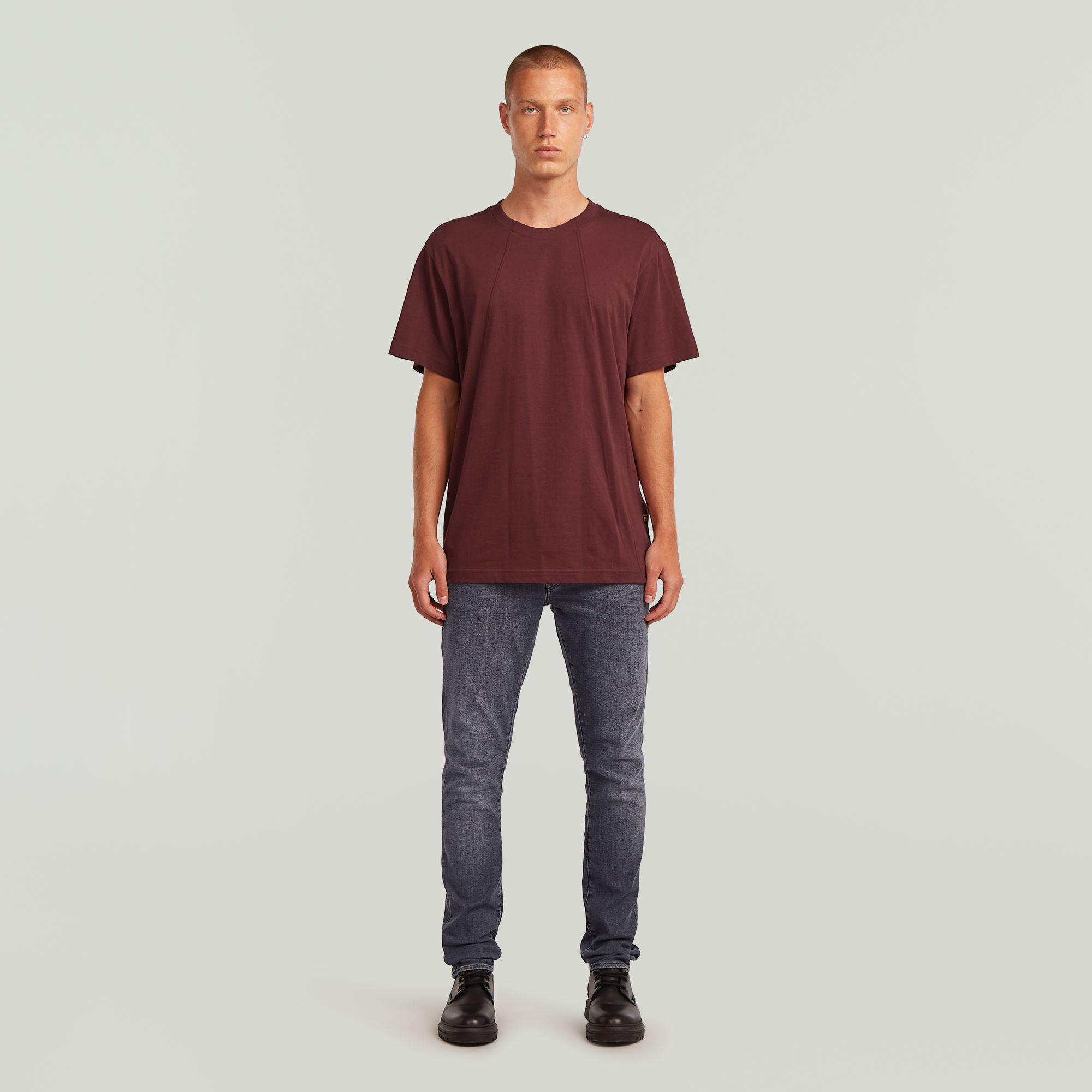 Thumbnail - A Line Loose T-Shirt - Rot - Herren