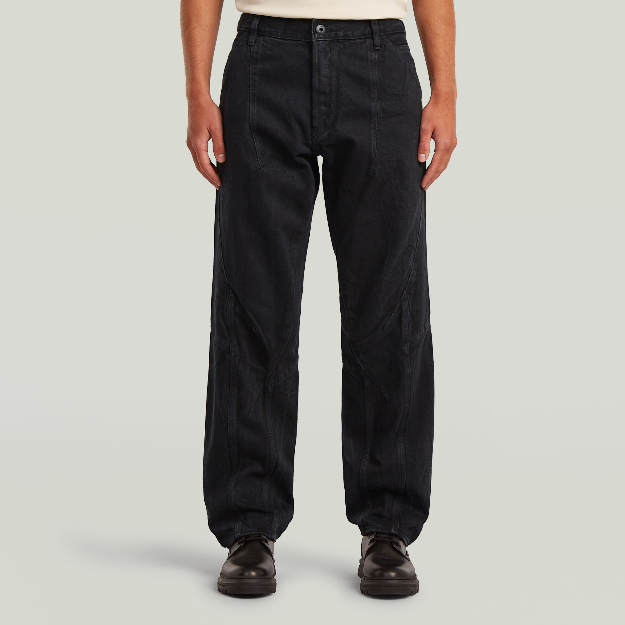 Kitoh Relaxed Tapered Jeans - Schwarz - Herren