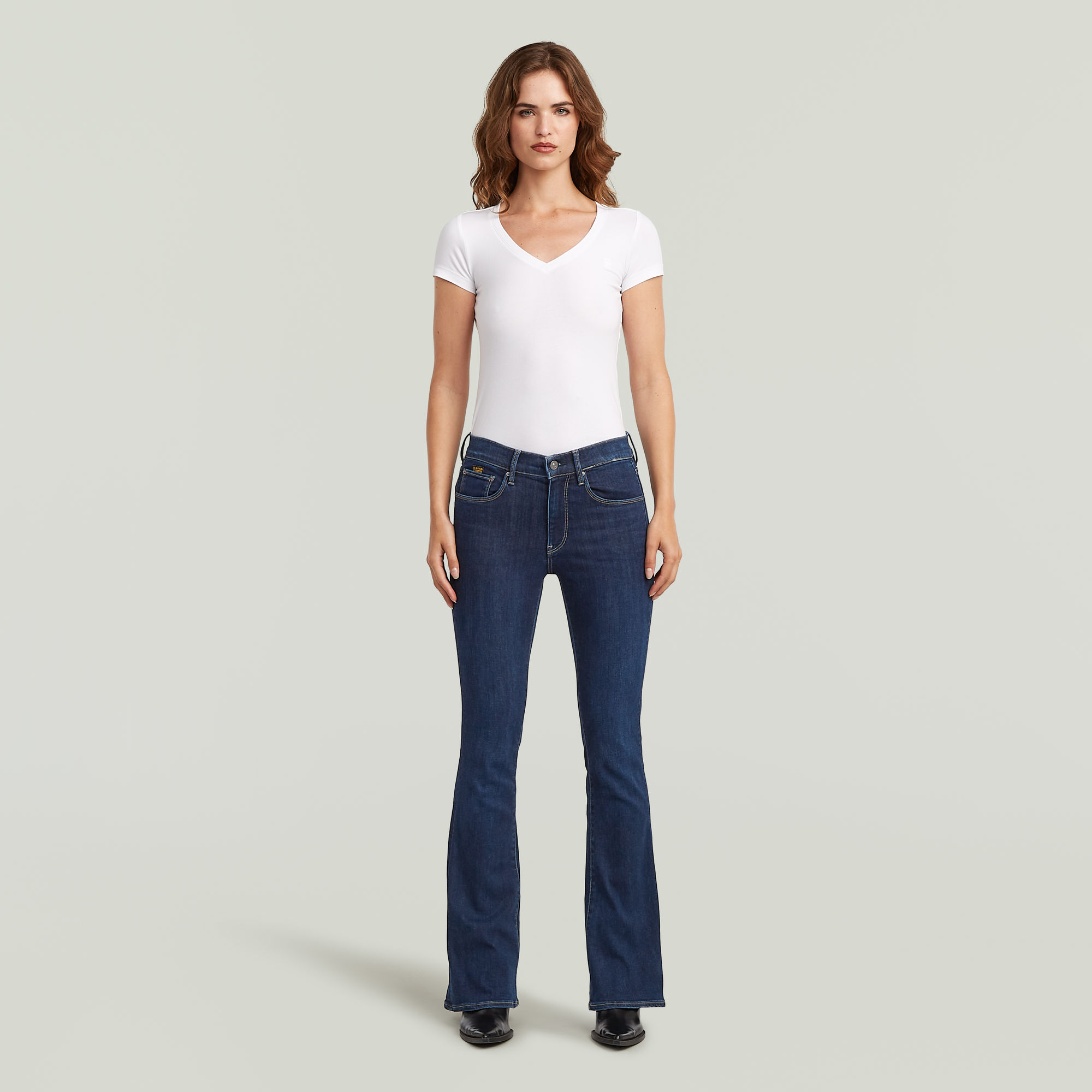 Thumbnail - 3301 Flare Jeans - Dunkelblau - Damen