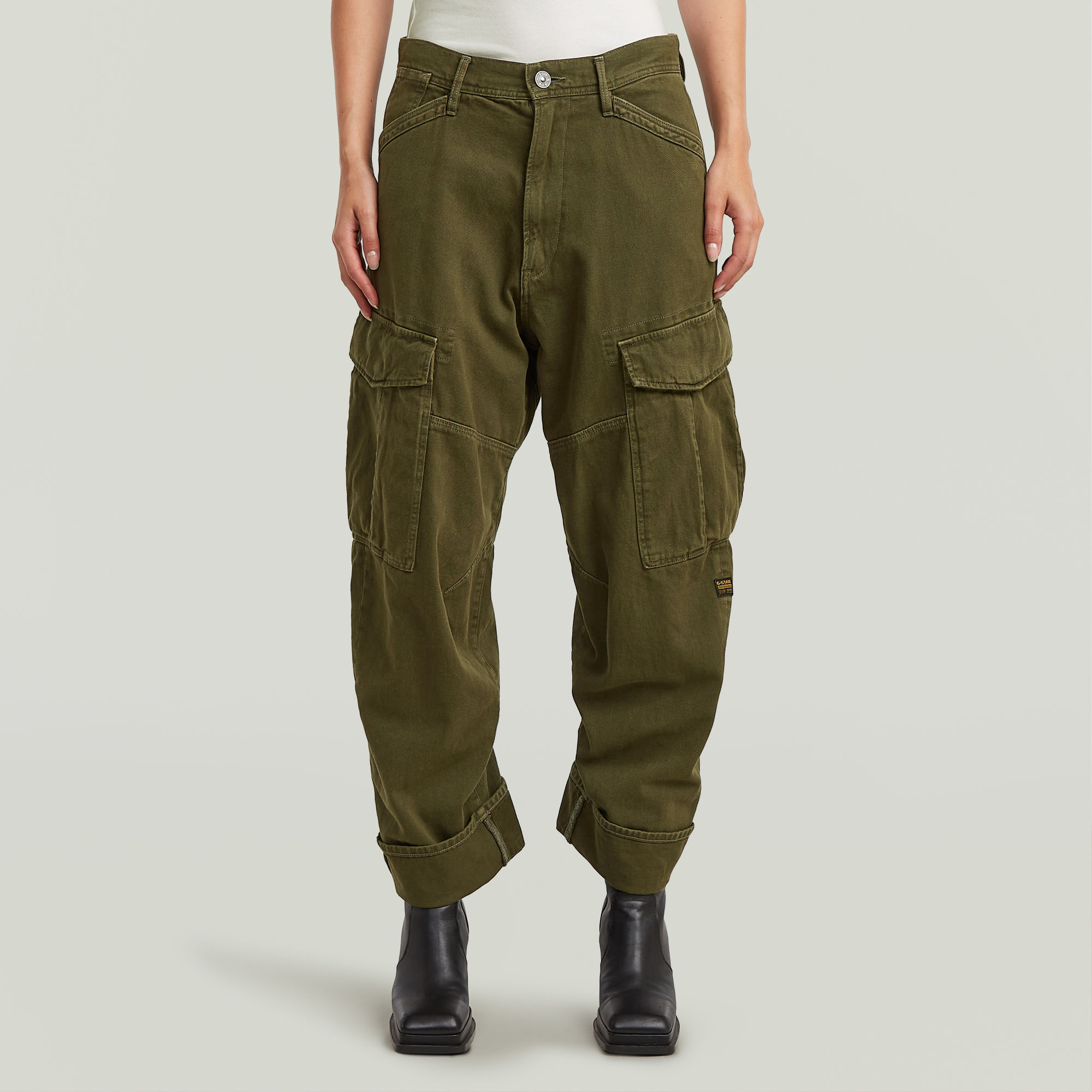 

Cargo 3D Boyfriend Hose - Grün - Damen