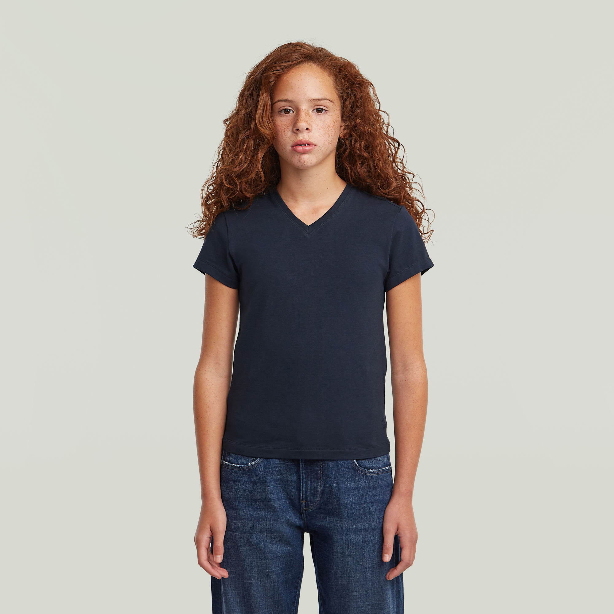 Girls Eyben Slim V-Neck 2.0 - Dunkelblau - mädchen