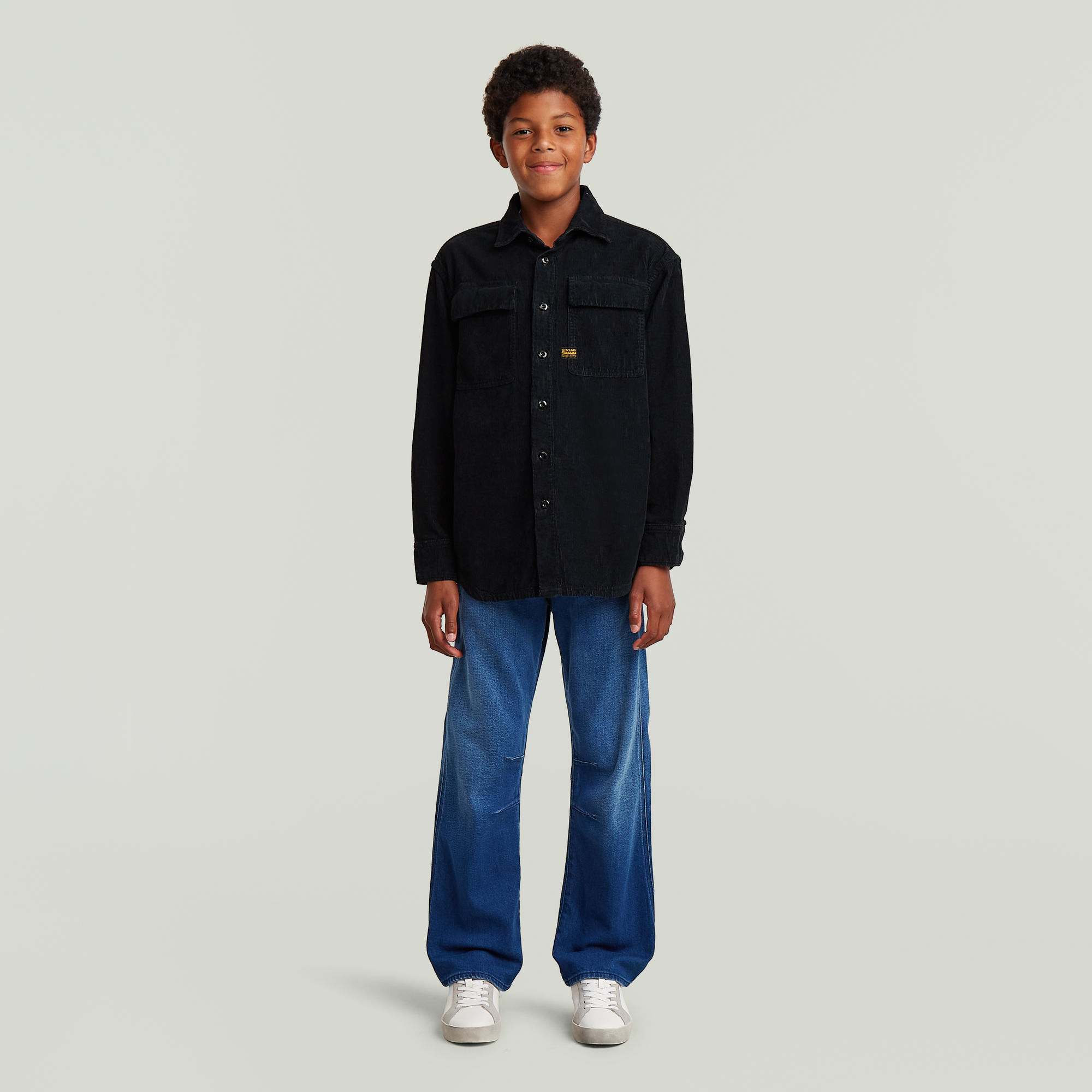 Thumbnail - Boys CPO Regular Shirt - Dunkelblau - jungen