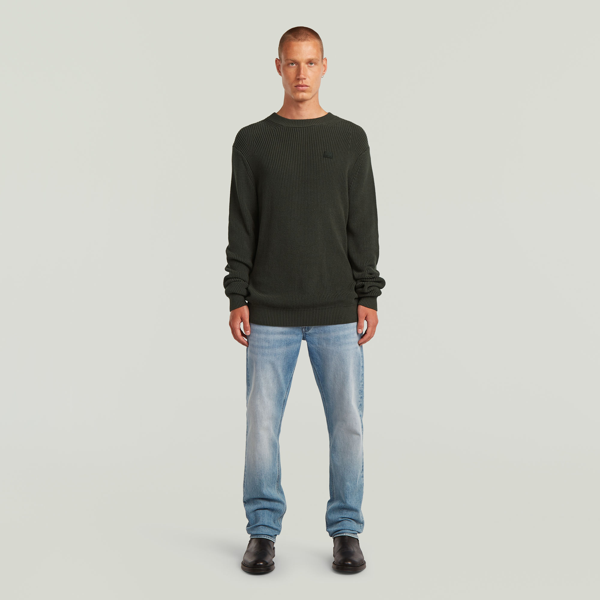 Thumbnail - Pullover Knit - Grau - Herren
