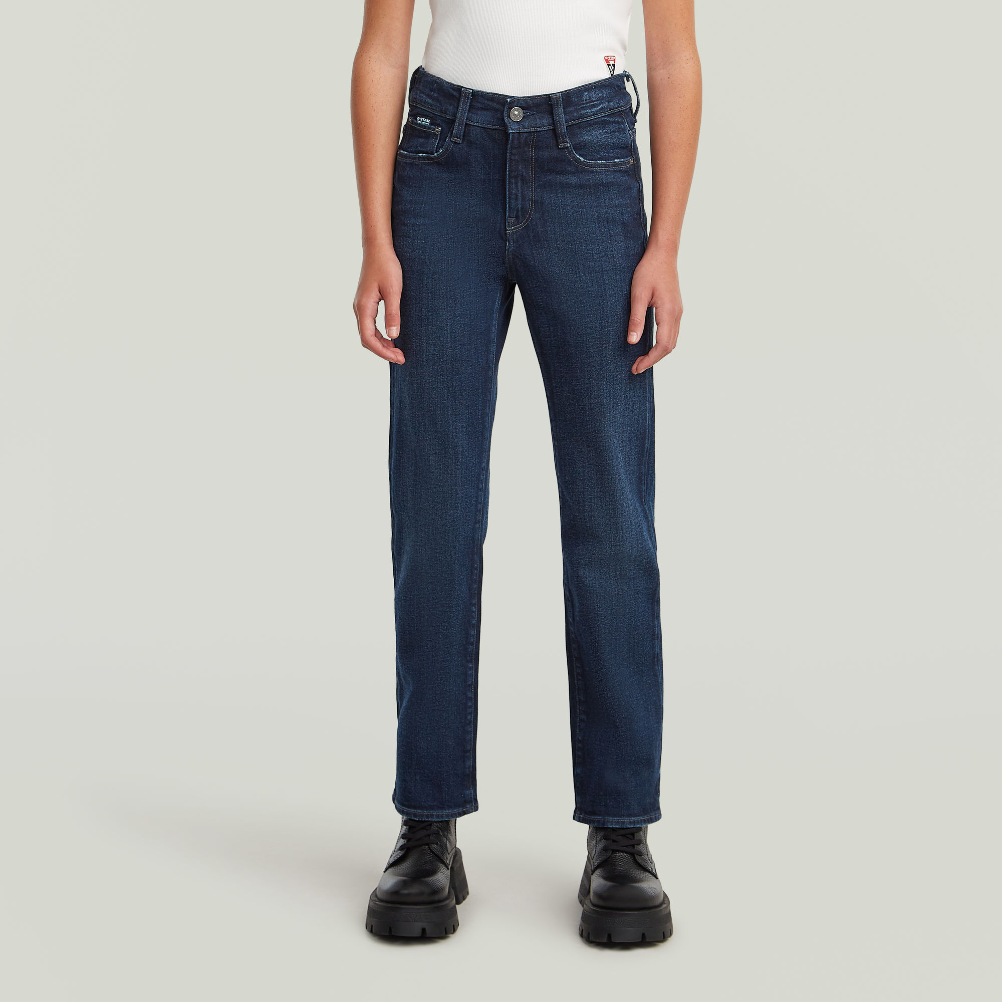 

Girls Strace Straight Jeans - Medium blue - girls