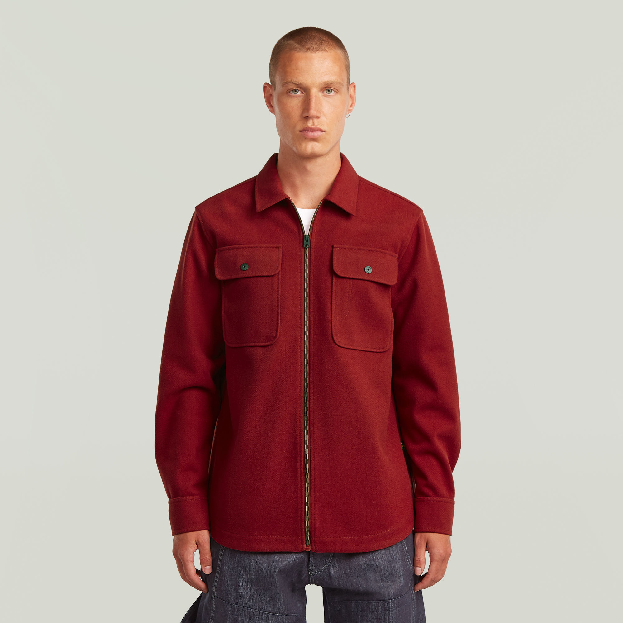 GPO Zip Overshirt - Rot - Herren