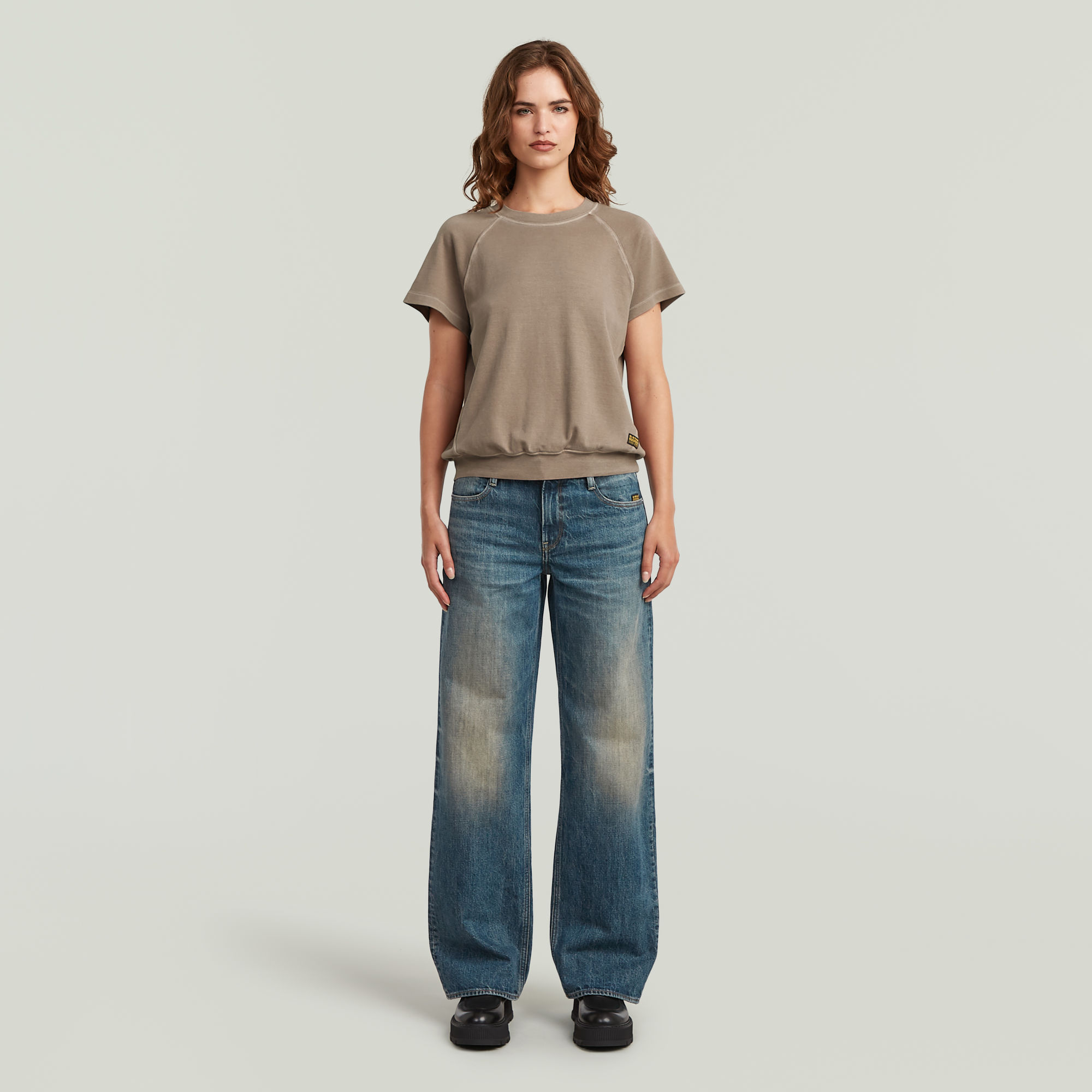 G-Star RAW Raglan T-shirt Bruin Dames