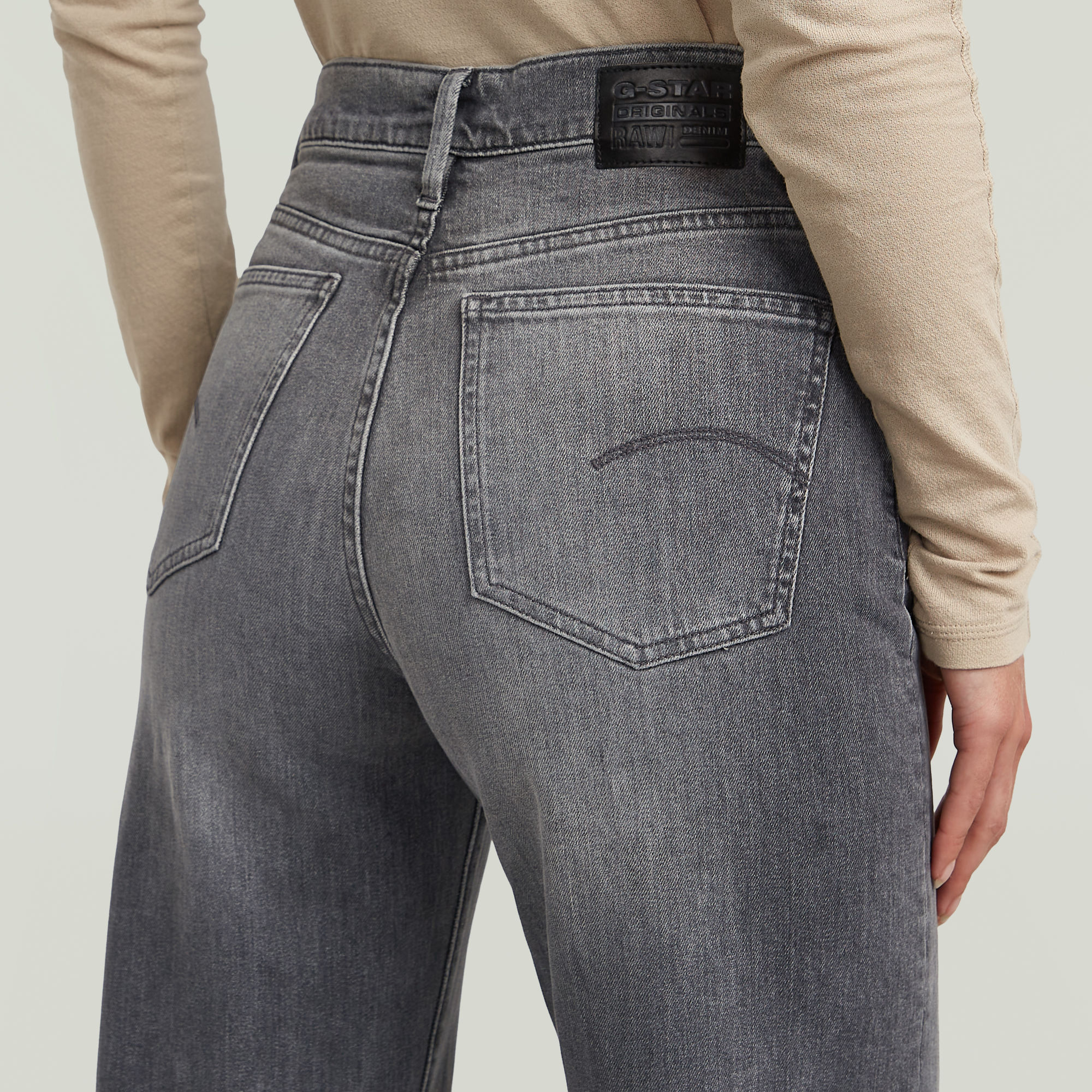 G-Star RAW Deck Ultra High Wide Leg Jeans Grijs Dames
