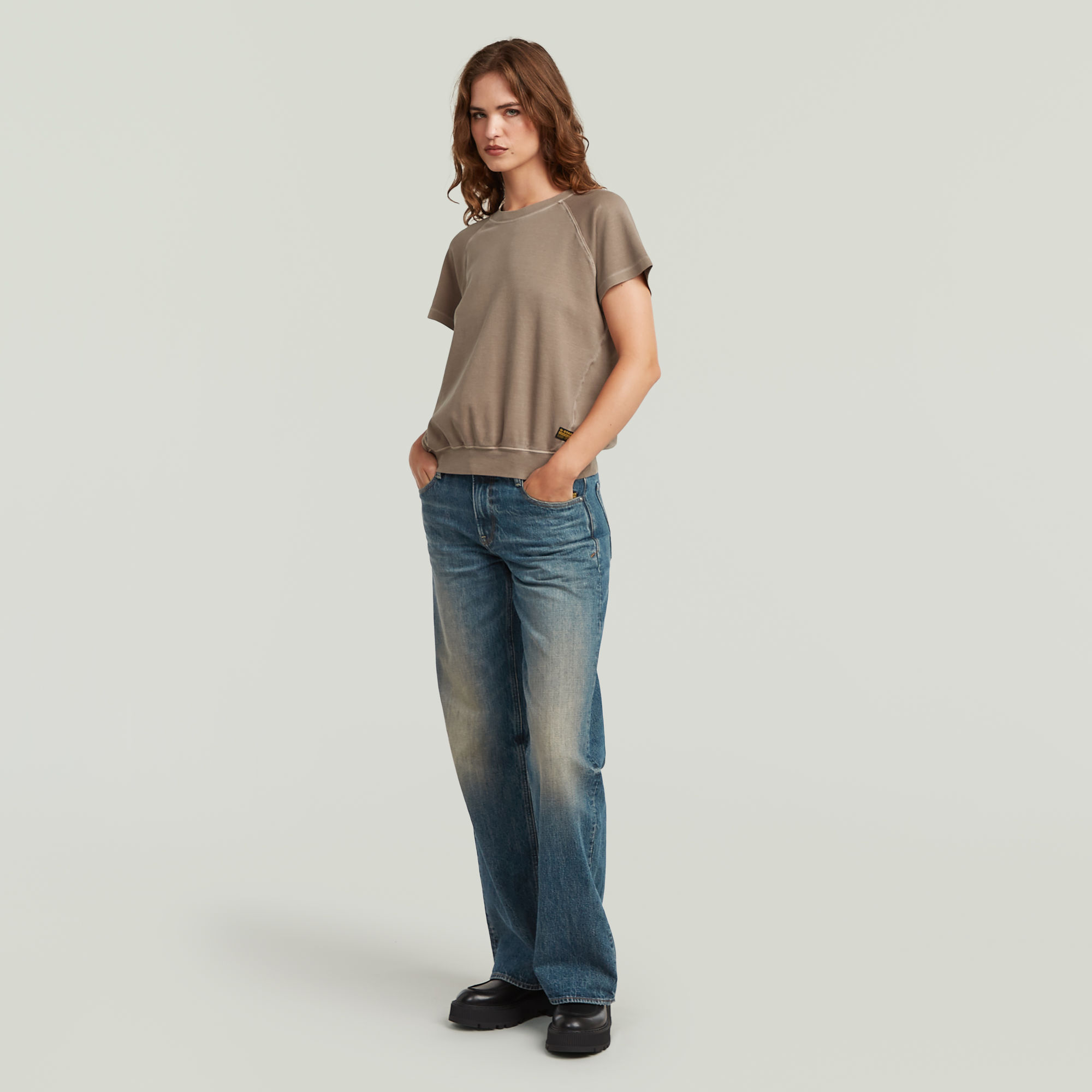 G-Star RAW Raglan T-shirt Bruin Dames