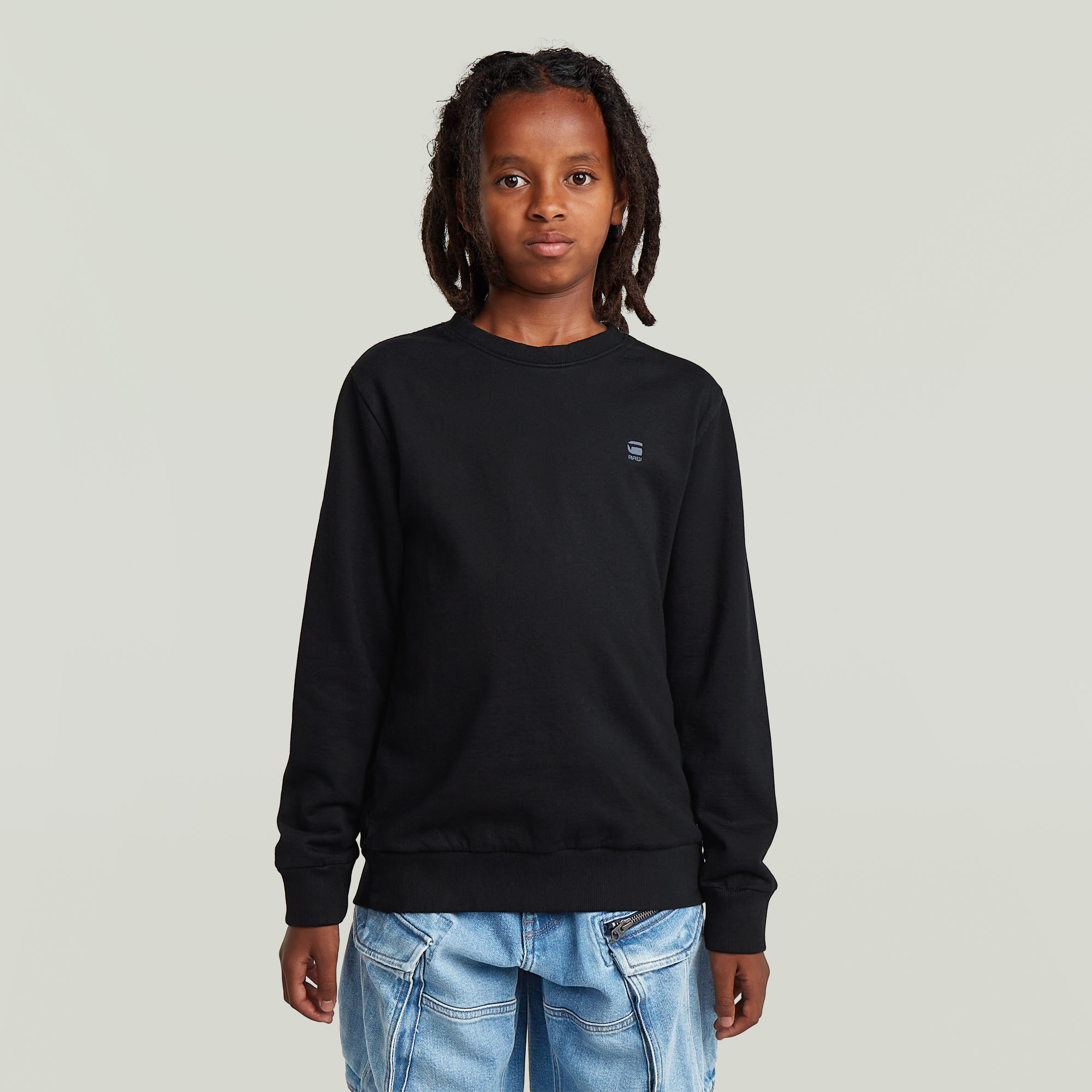 Boys Sweater Unbrushed - Schwarz - jungen