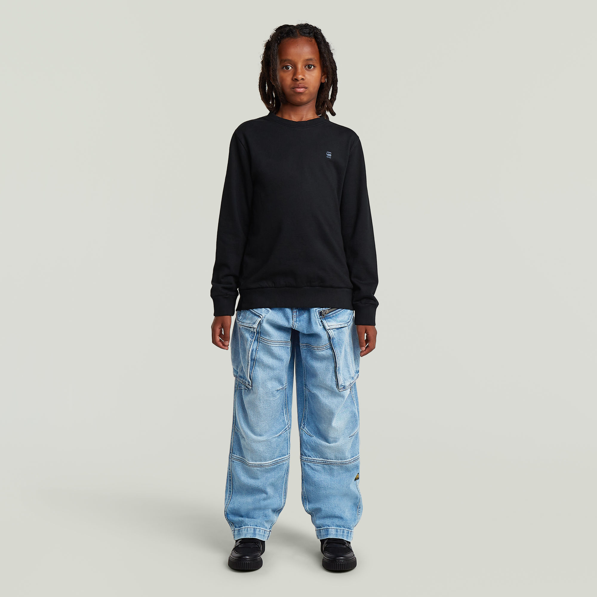 Thumbnail - Boys Sweater Unbrushed - Schwarz - jungen