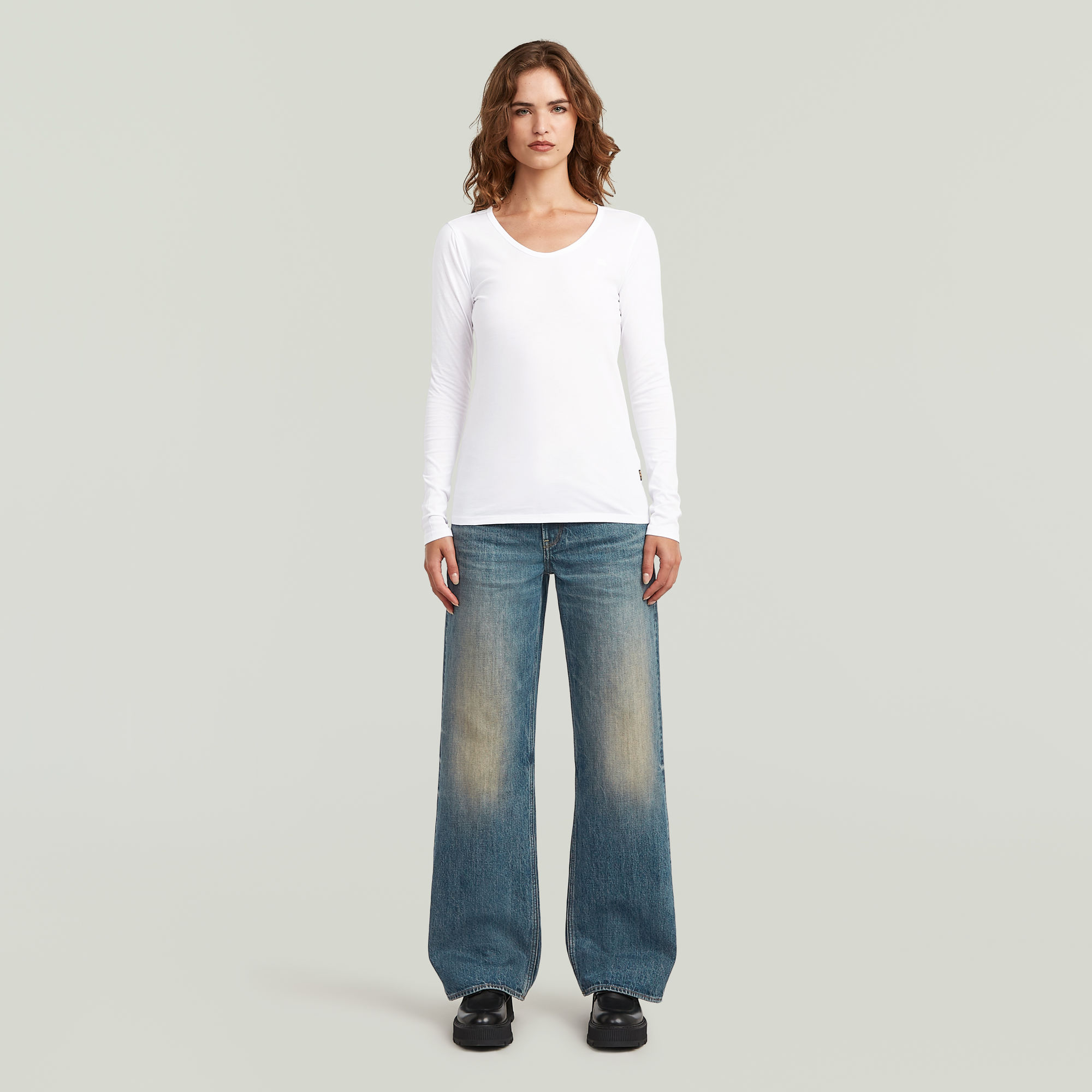 G-Star RAW Core Eyben Slim U T-Shirt Wit Dames