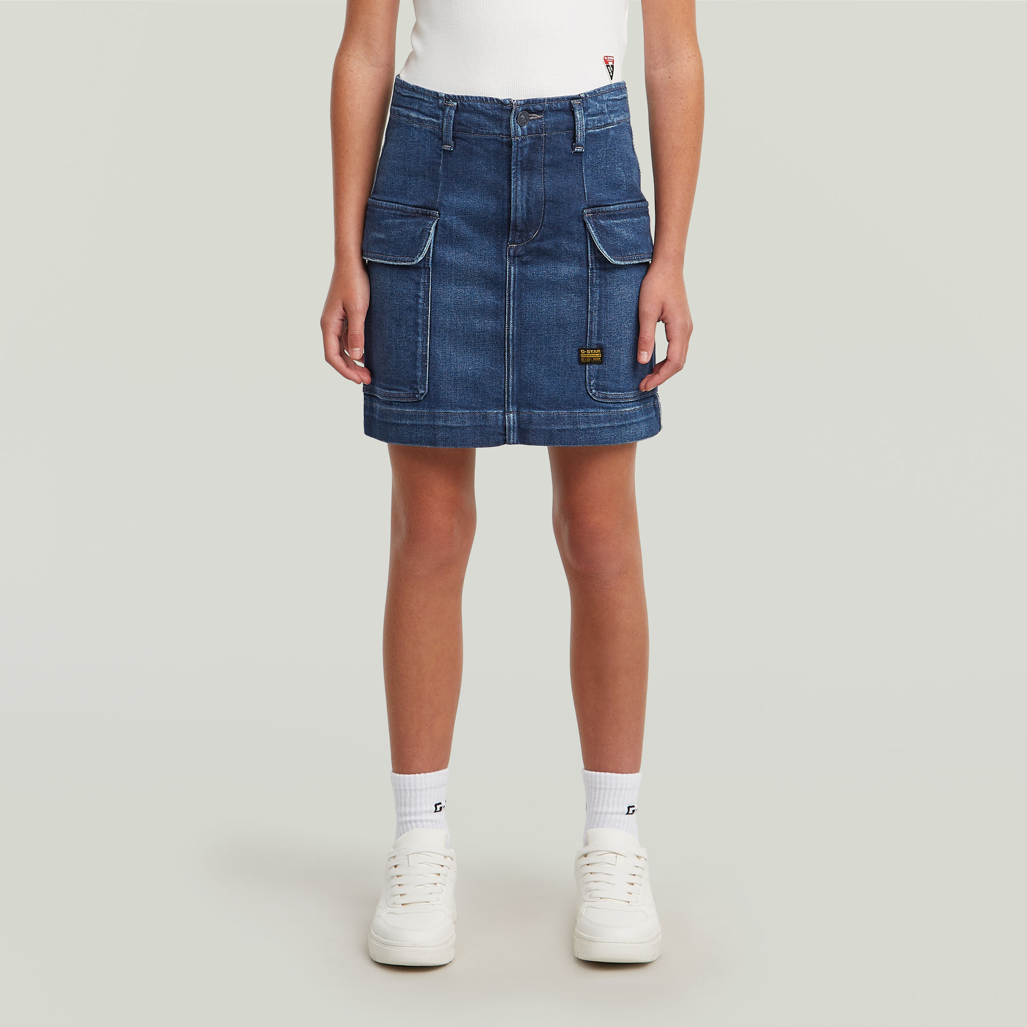 Girls Cargo Minirock - Mittelblau - mädchen