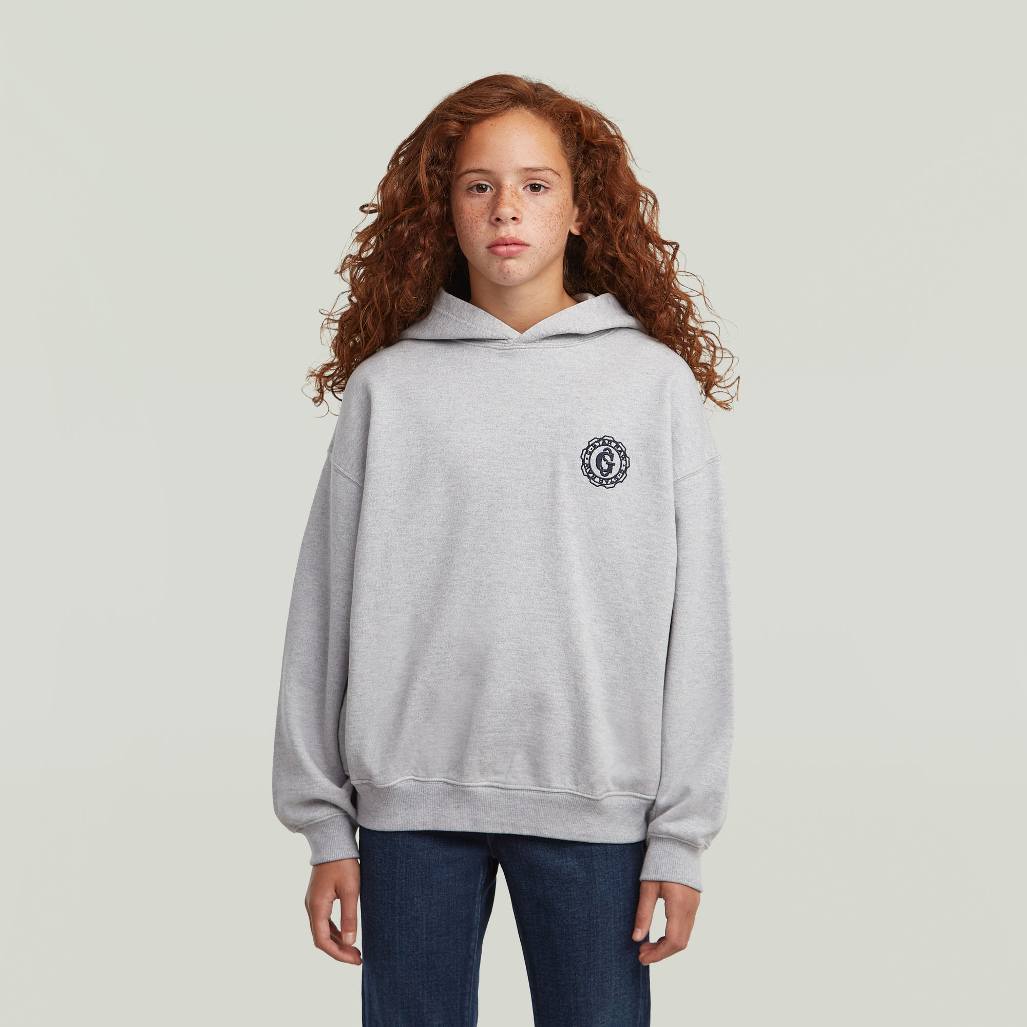 

Sweater Hooded Oversized voor meisjes - Grijs - meisjes