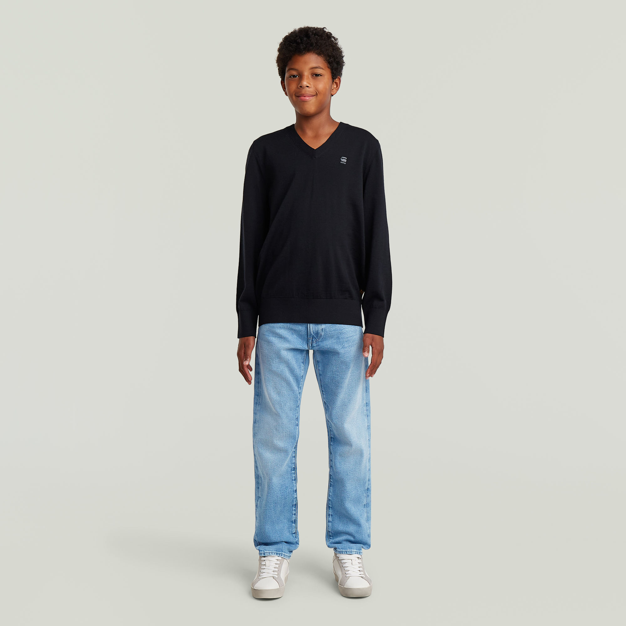 Thumbnail - Boys 3301 Straight Tapered Jeans - Hellblau - jungen
