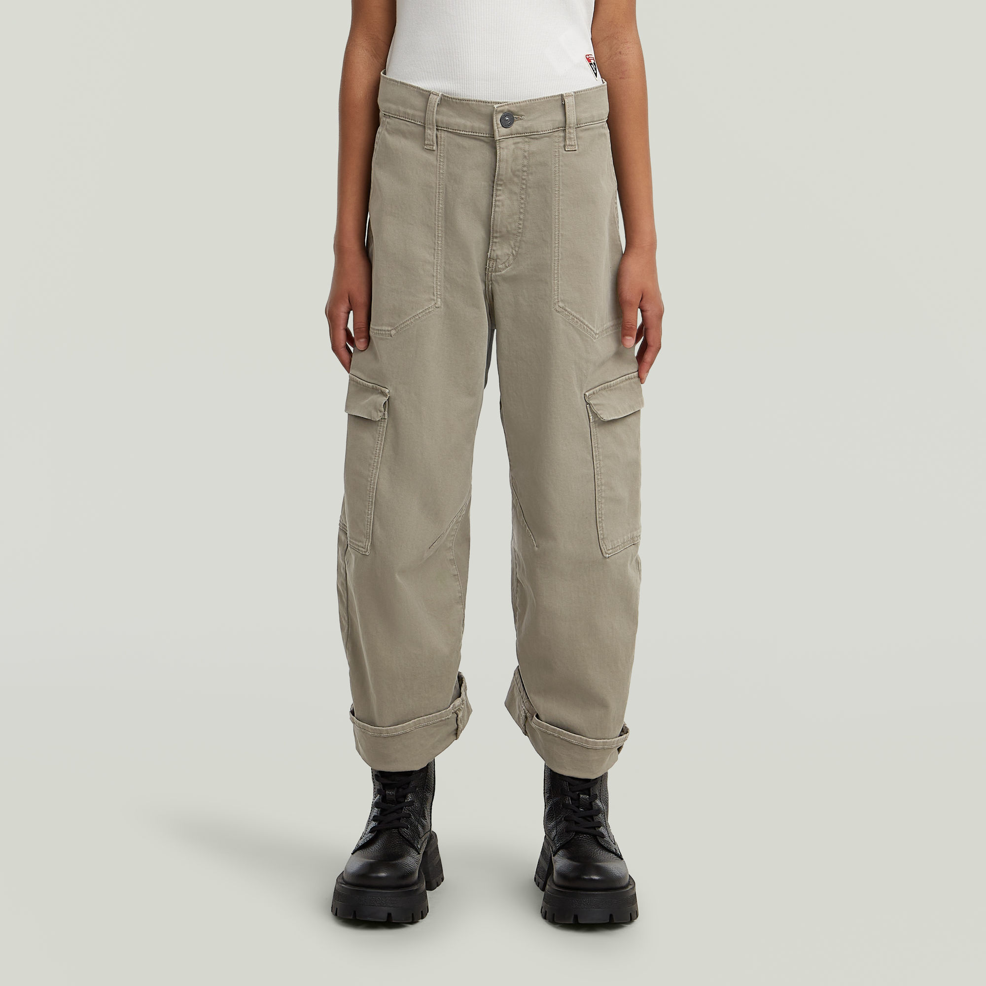 

3D Boyfriend Cargobroek voor meisjes - Grijs - meisjes