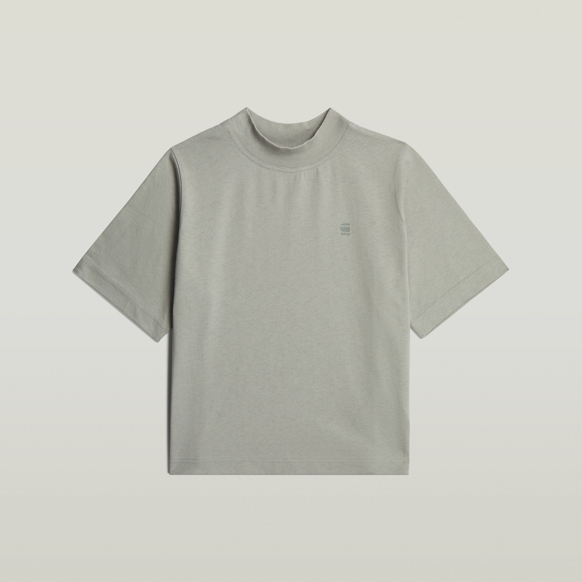 G-Star RAW Logo Mock T-Shirt - Grijs - Dames