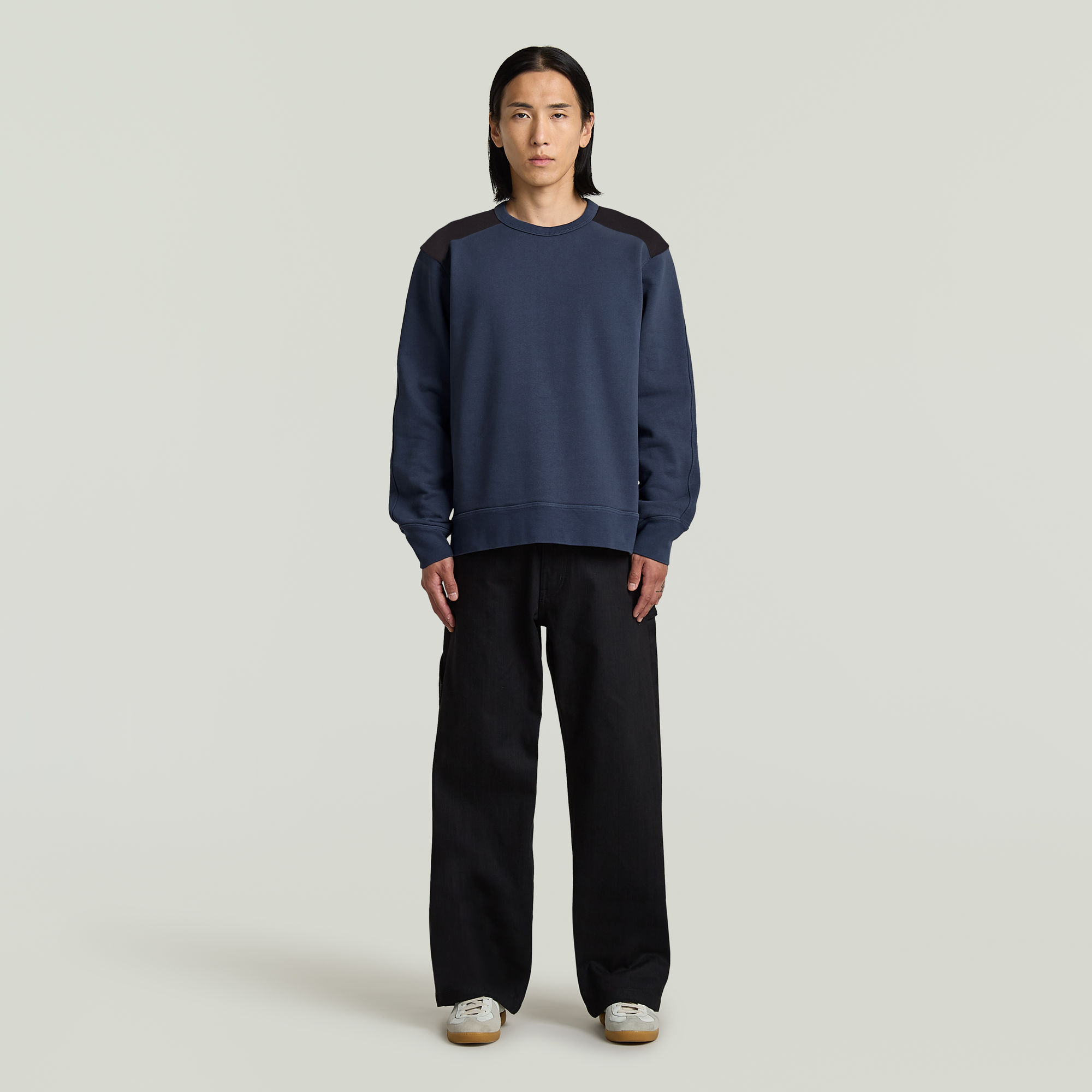 Thumbnail - MN Premium Relaxed Sweatshirt - Dunkelblau - Herren