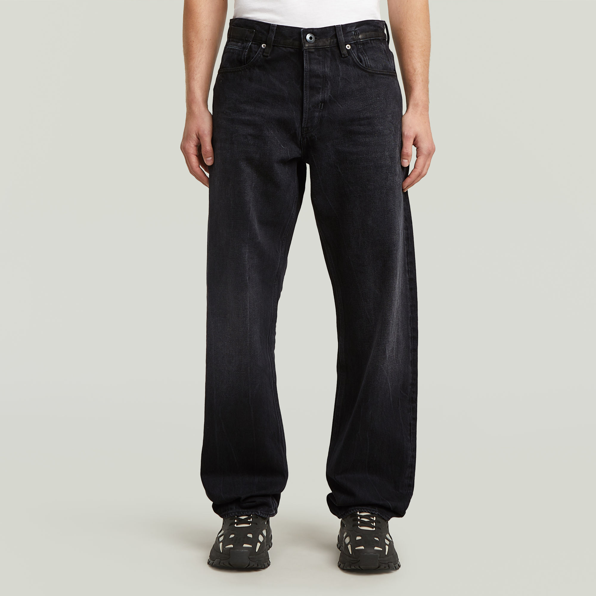 

Deeggie Relaxed Straight Jeans - Zwart - Heren