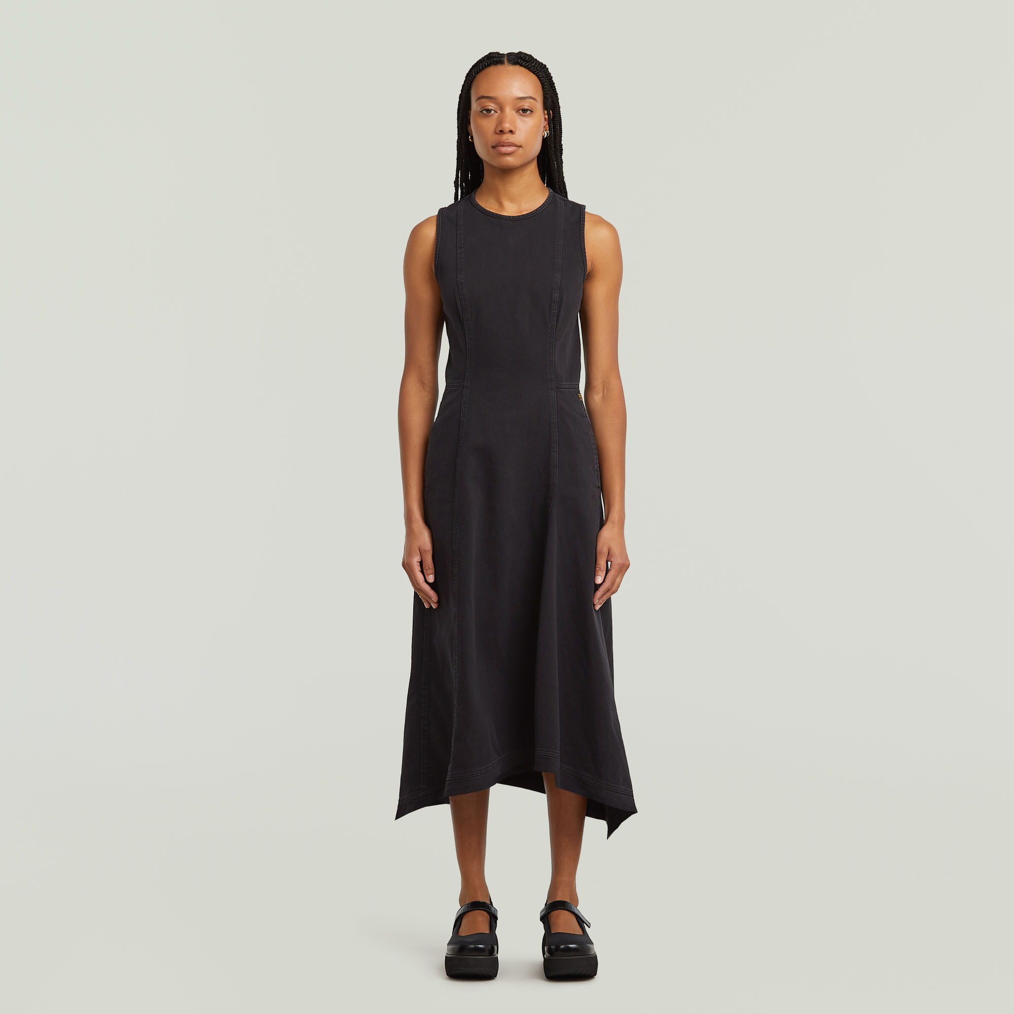 Corset Flare Kleid - Schwarz - Damen