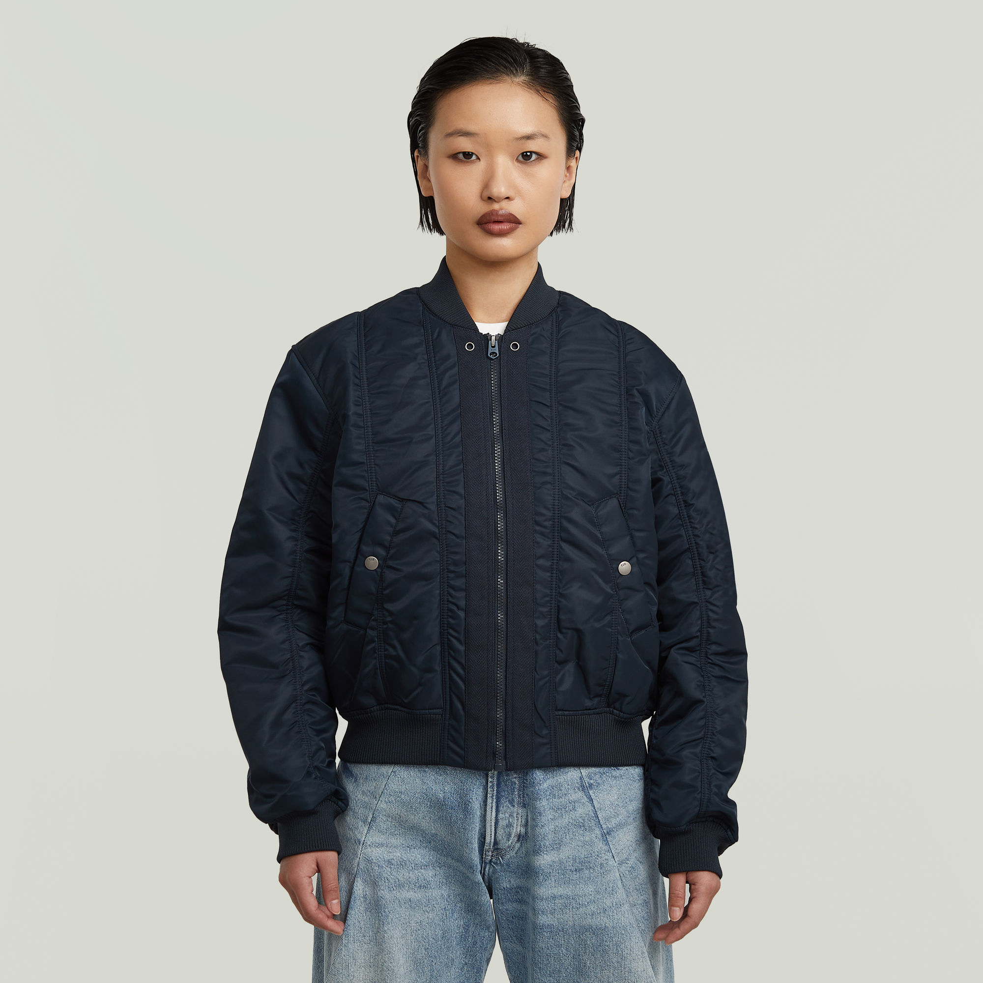 Bomberjacke - Dunkelblau - Damen
