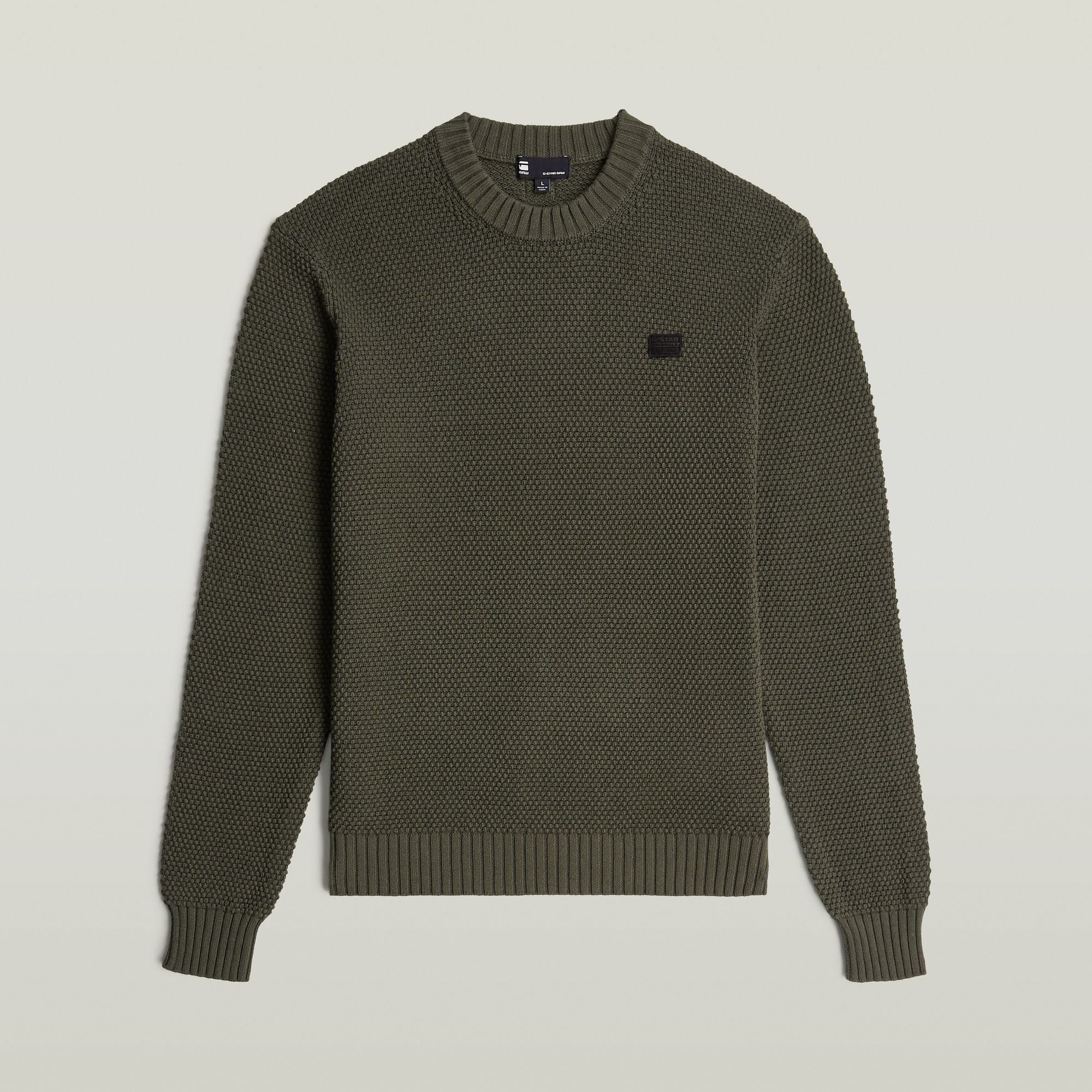 Thumbnail - Honey Comb Structure Knit - Grau - Herren