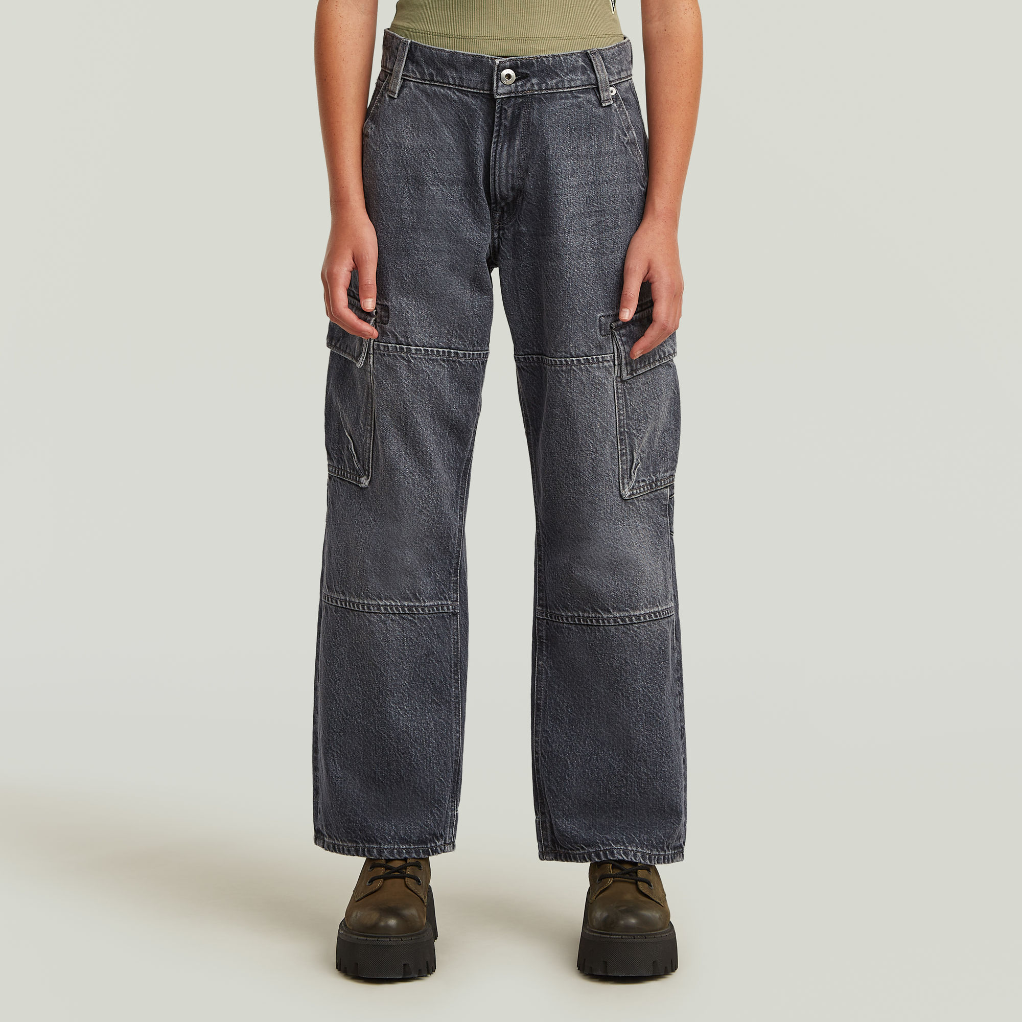 Girls Bowey Extreme Cargo Loose Jeans - Dunkelblau - mädchen