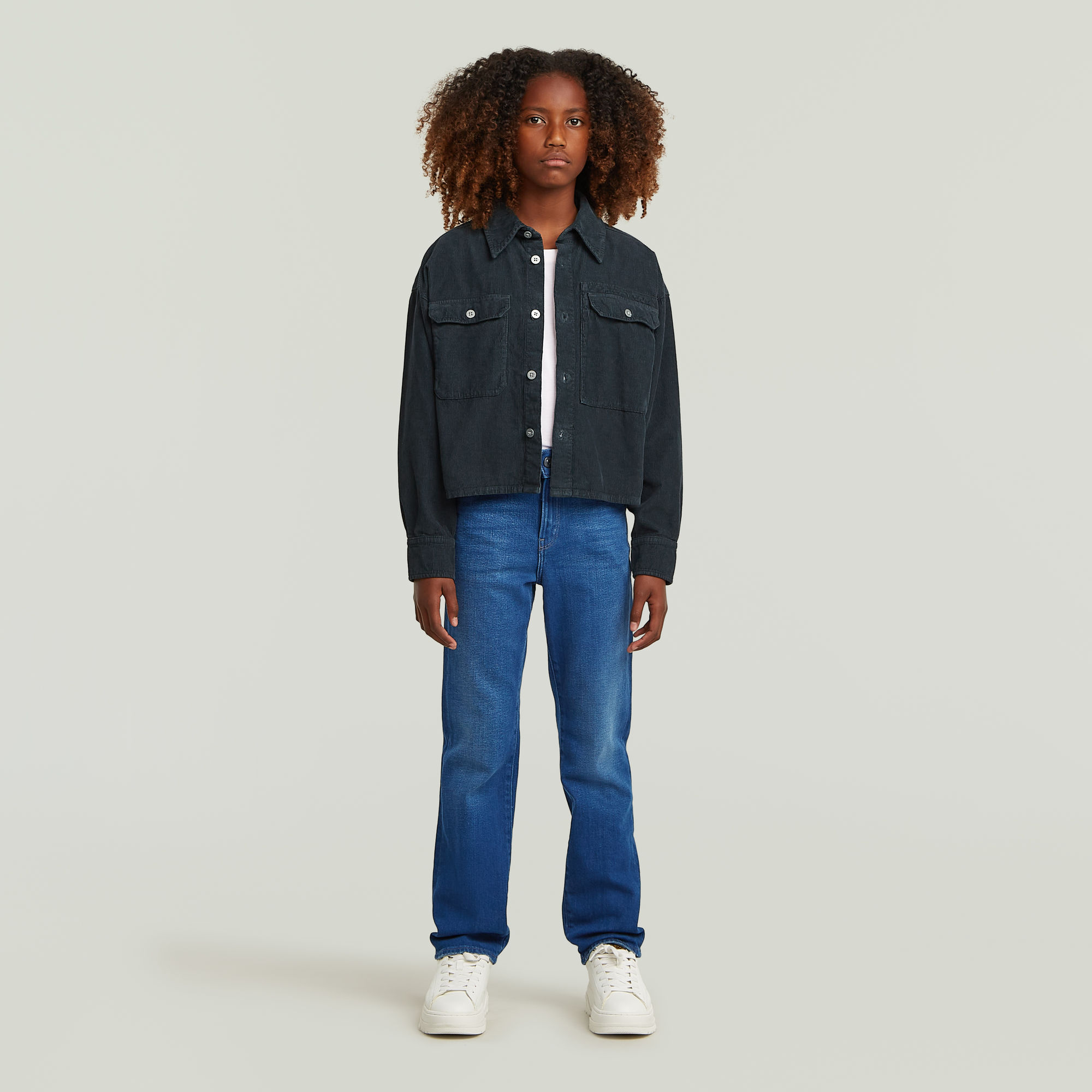 Thumbnail - Girls Strace Straight Jeans - Dunkelblau - mädchen