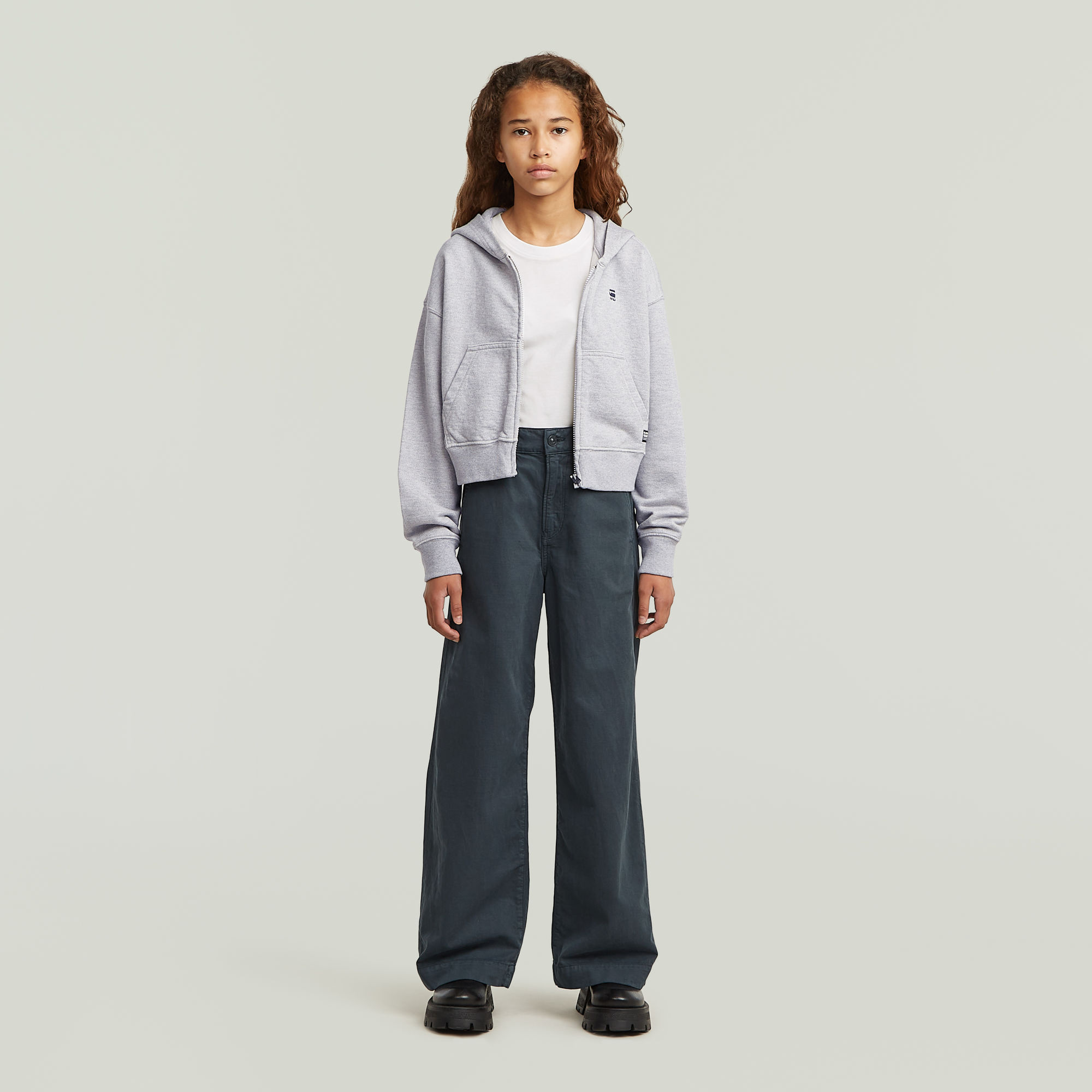 Thumbnail - Girls Deck 2.0 High Loose Chino - Dunkelblau - mädchen