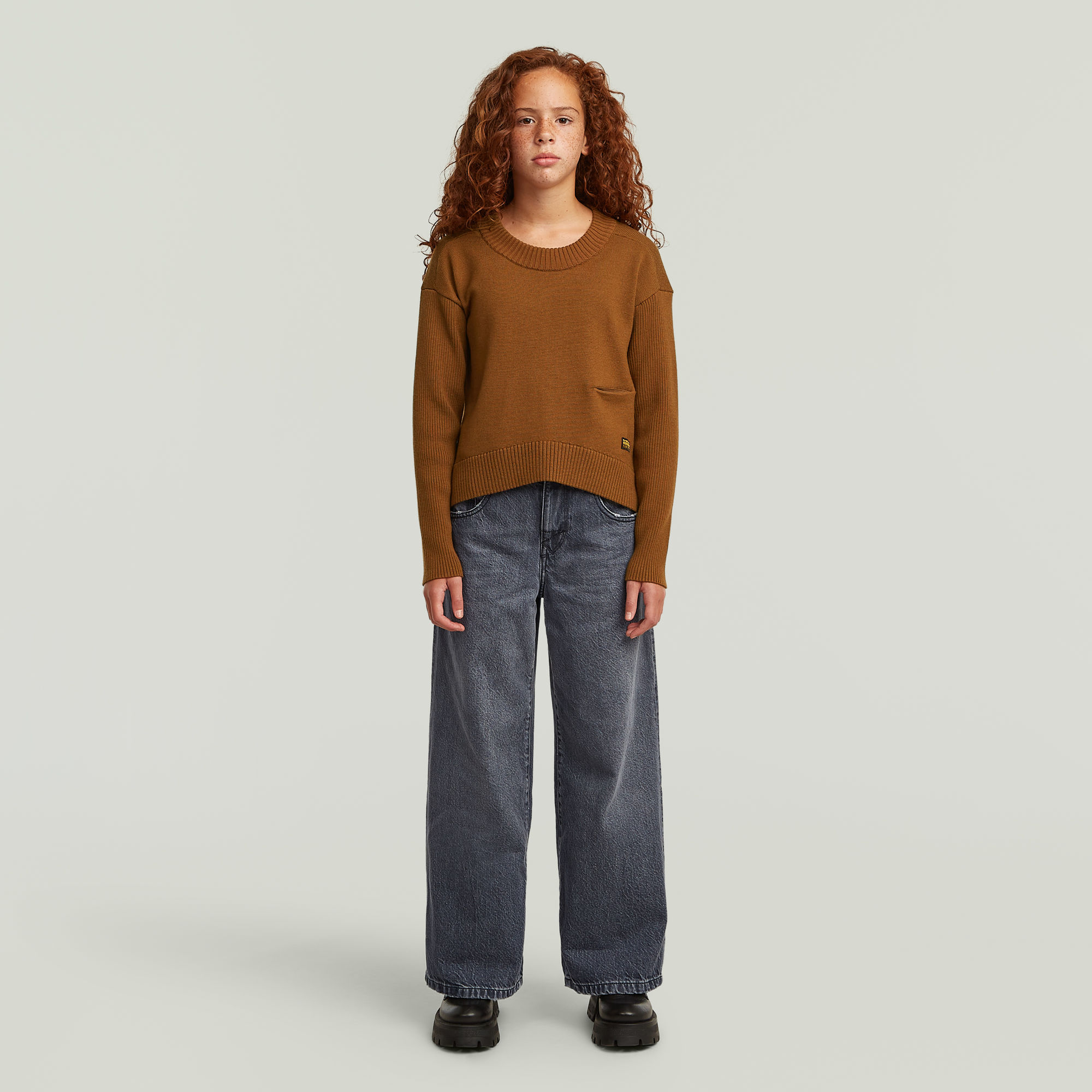 Thumbnail - Girls Skater High Loose Jeans - Dunkelblau - mädchen