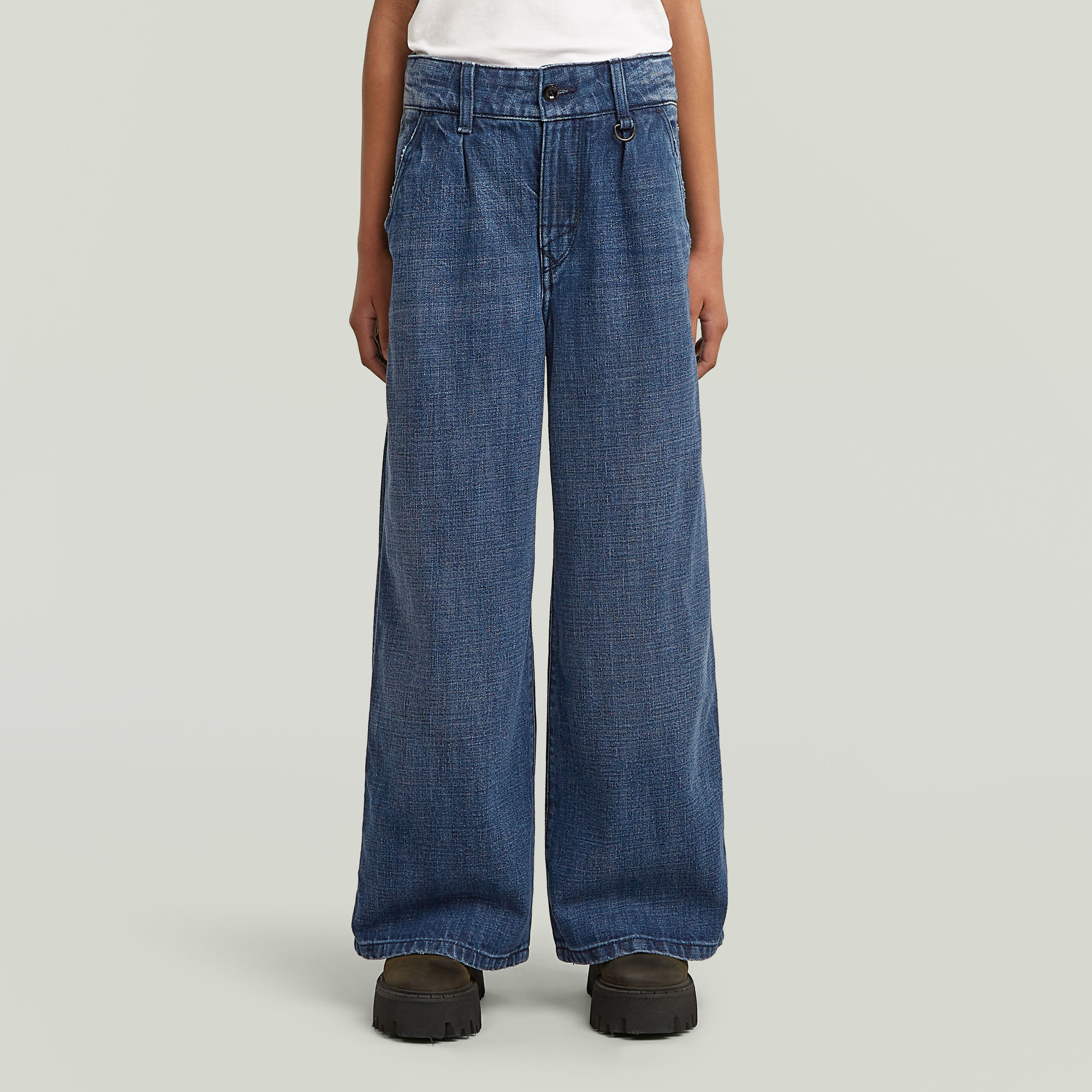 

Icon Skater Chino High Loose Jeans voor meisjes - Midden blauw - meisjes