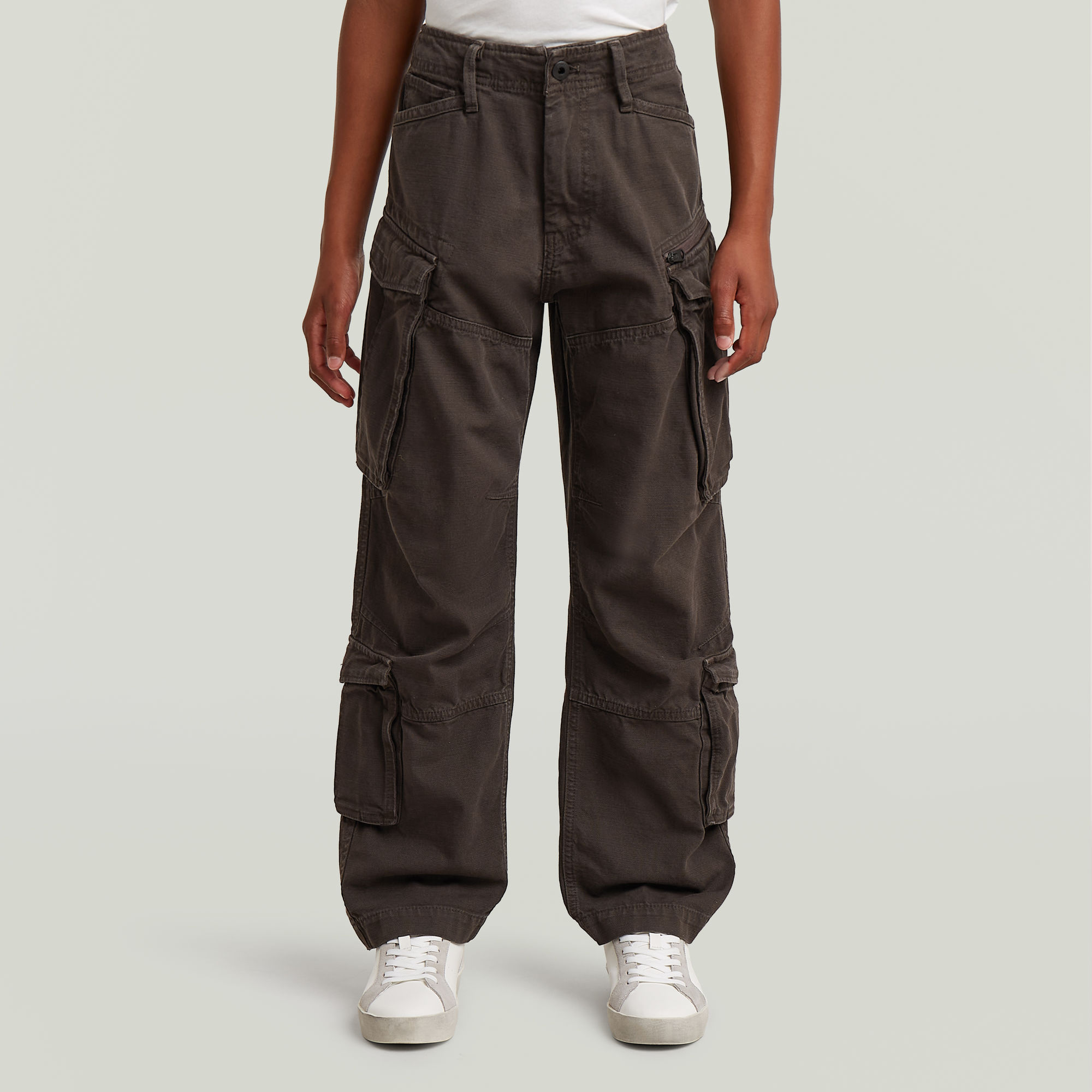Boys Rovic Zip 3D Loose Cargohose - Braun - jungen