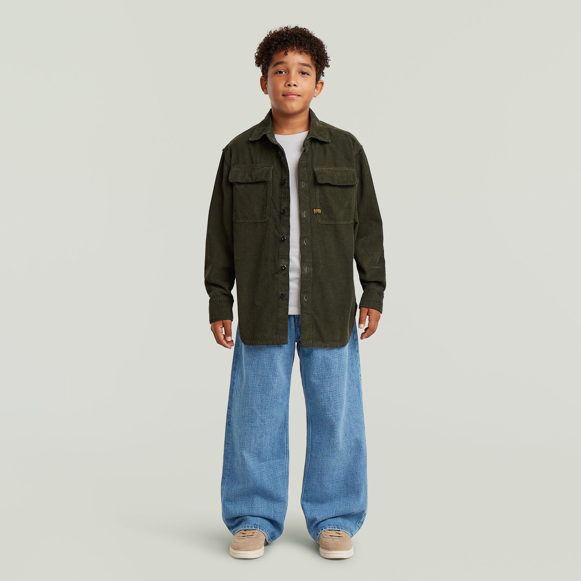 Thumbnail - Boys CPO Regular Shirt - Grün - jungen