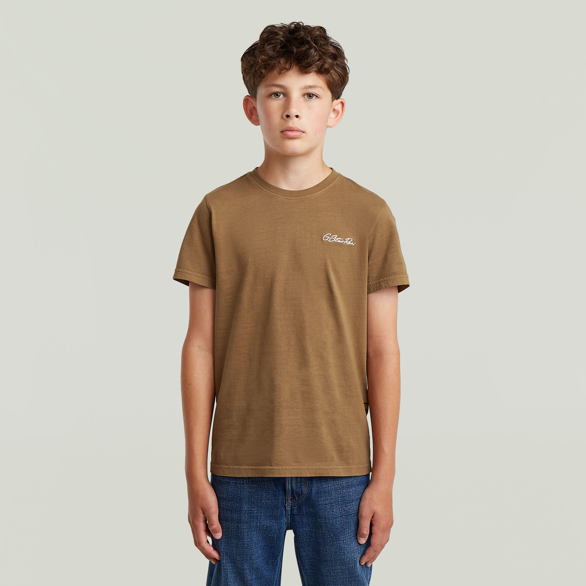 G-Star RAW T-shirt Base voor jongens - Bruin - jongens