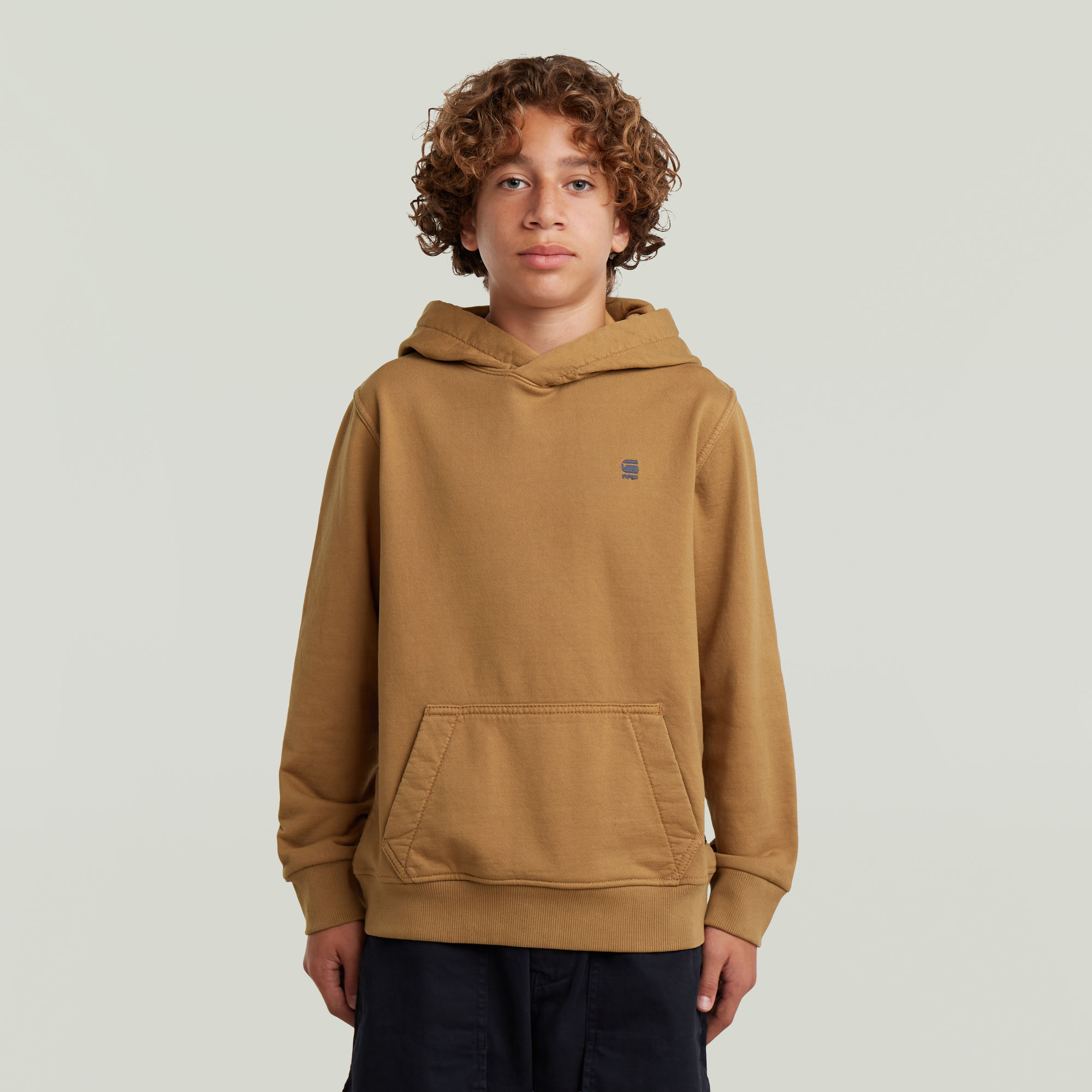 

Boys Hooded Sweater - Brown - boys