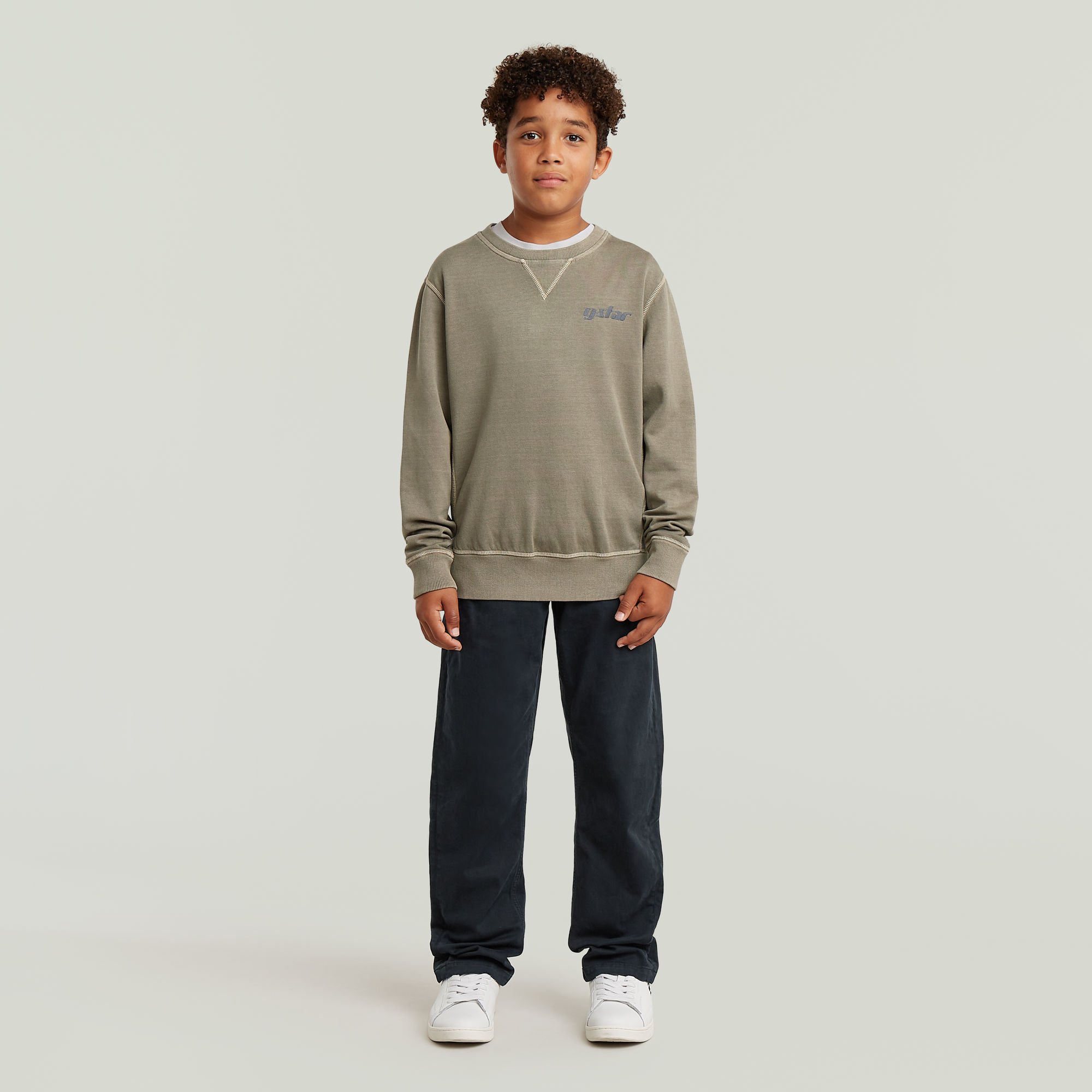 Thumbnail - Boys Mosa Straight Chino - Dunkelblau - jungen